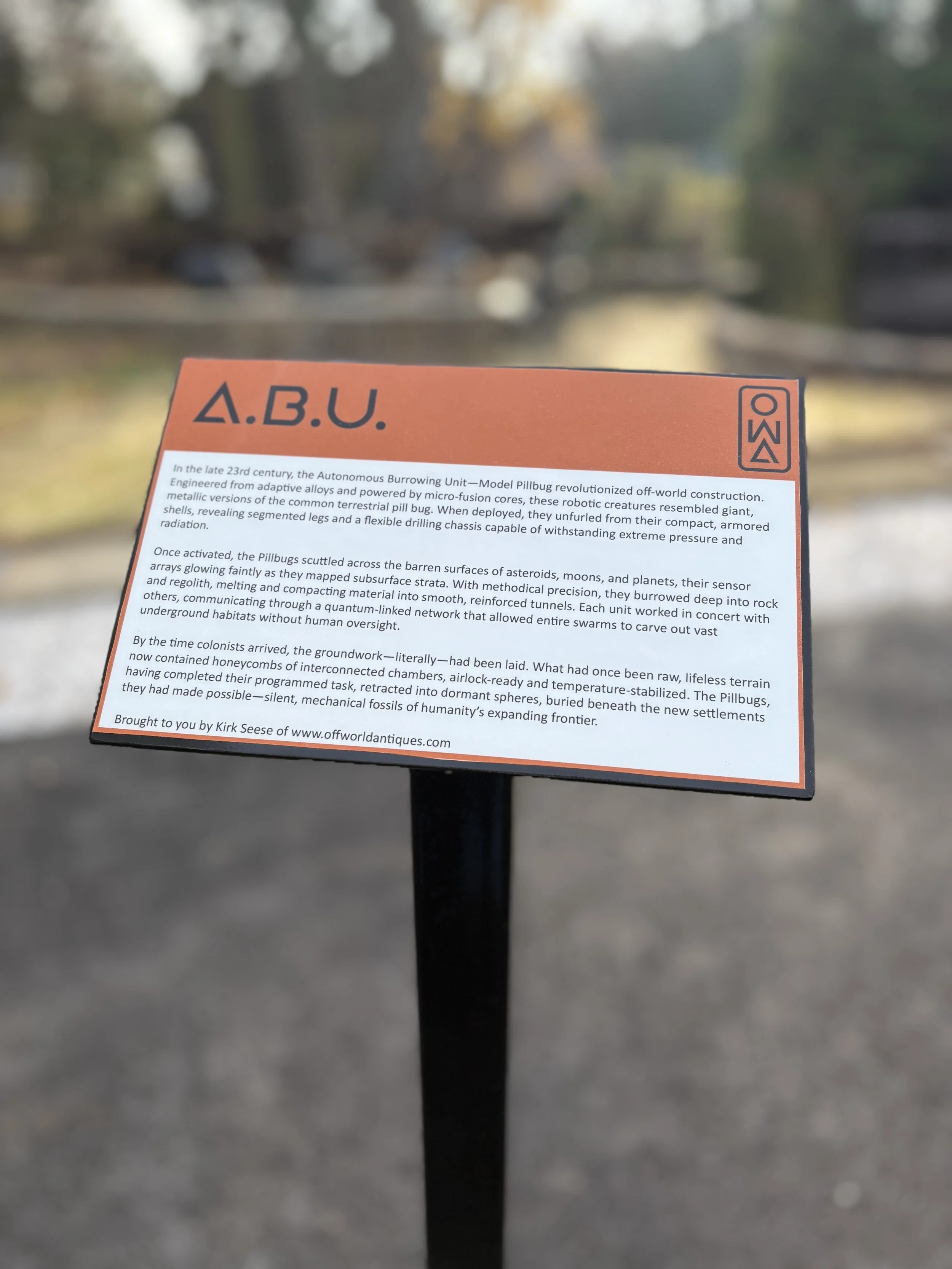 A.B.U. (Pill Bug) in progress