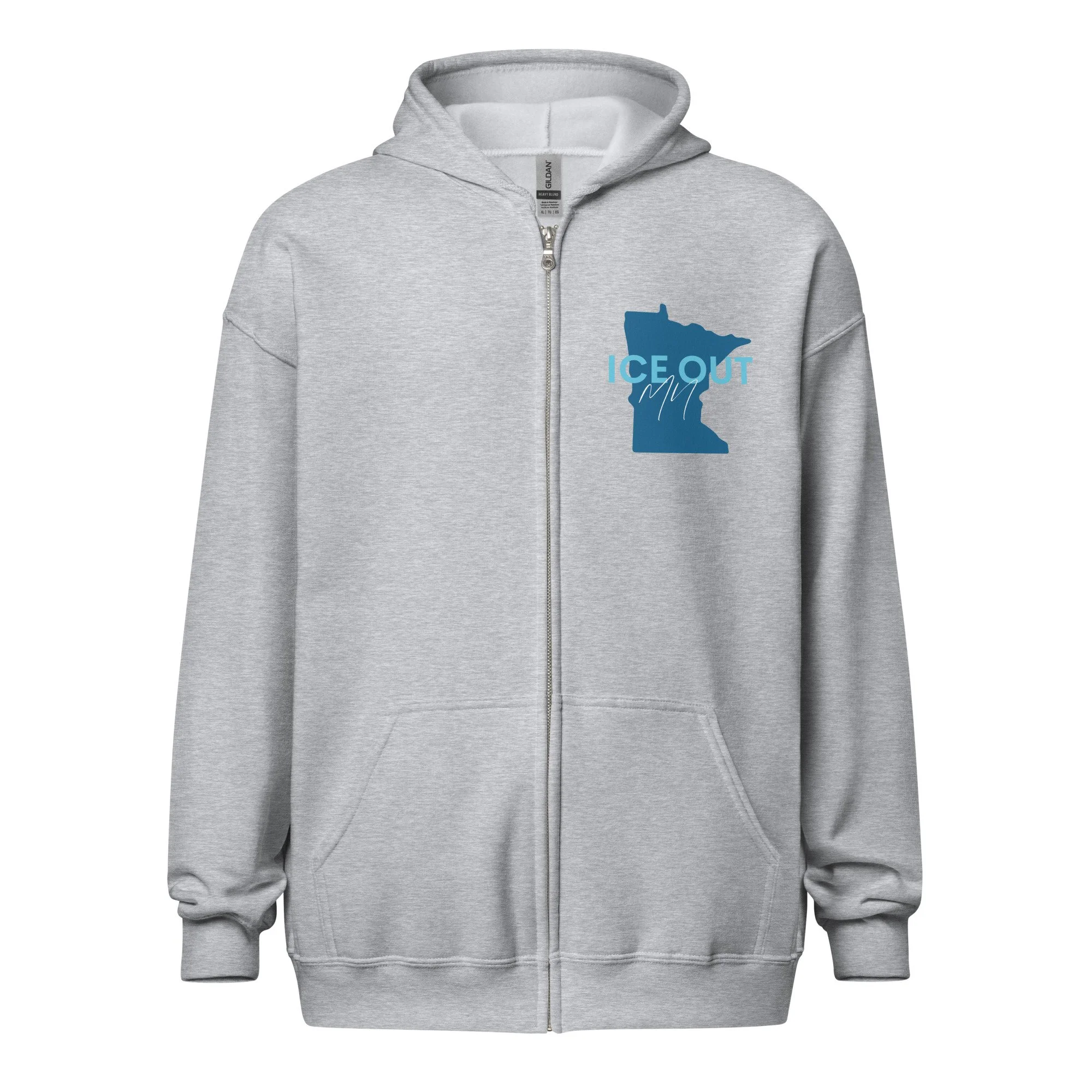 ICE OUT MN - Unisex Heavy Blend Zip Hoodie