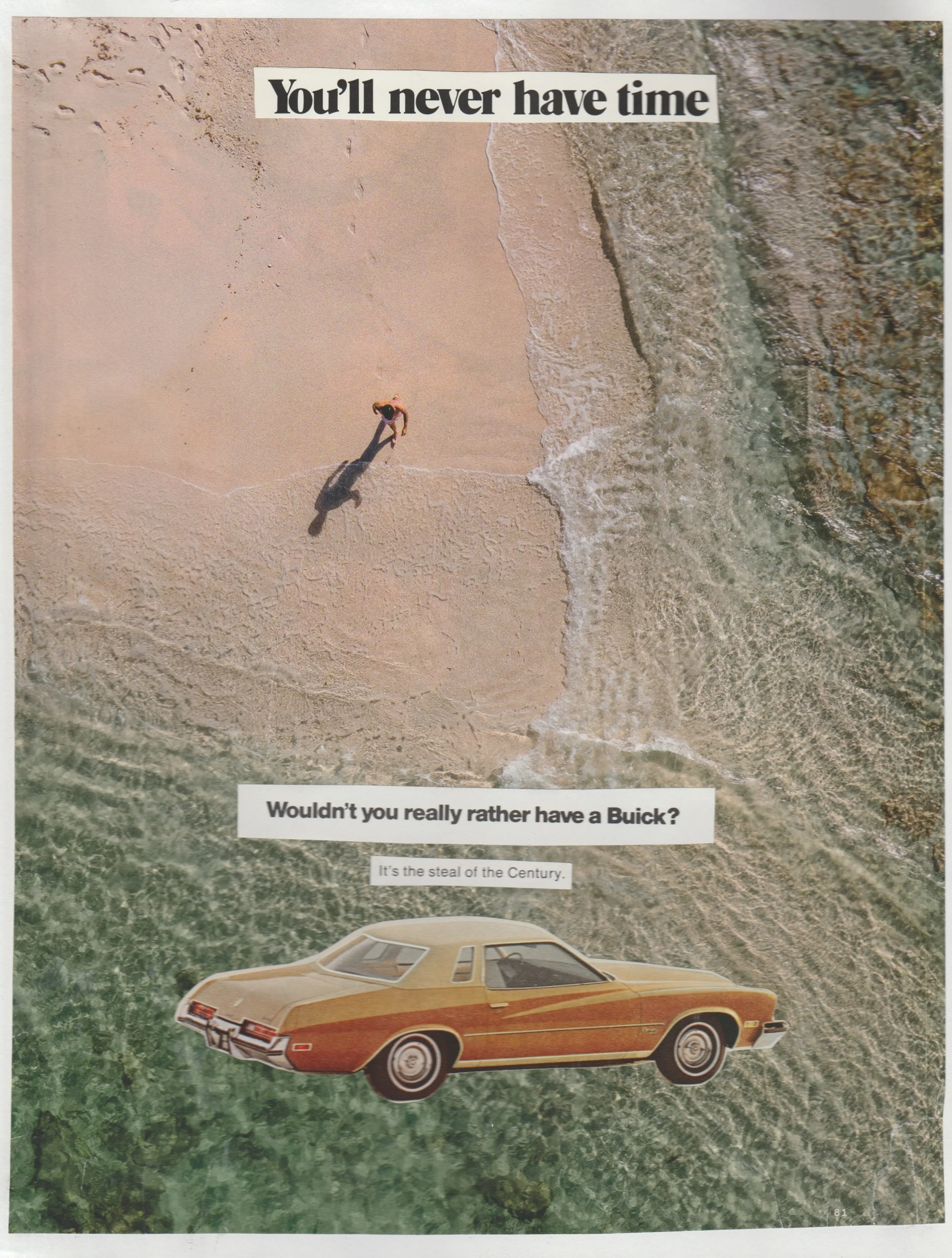 "Wouldn't you rather have a buick?" - 8.5" x 11", collage. 2023