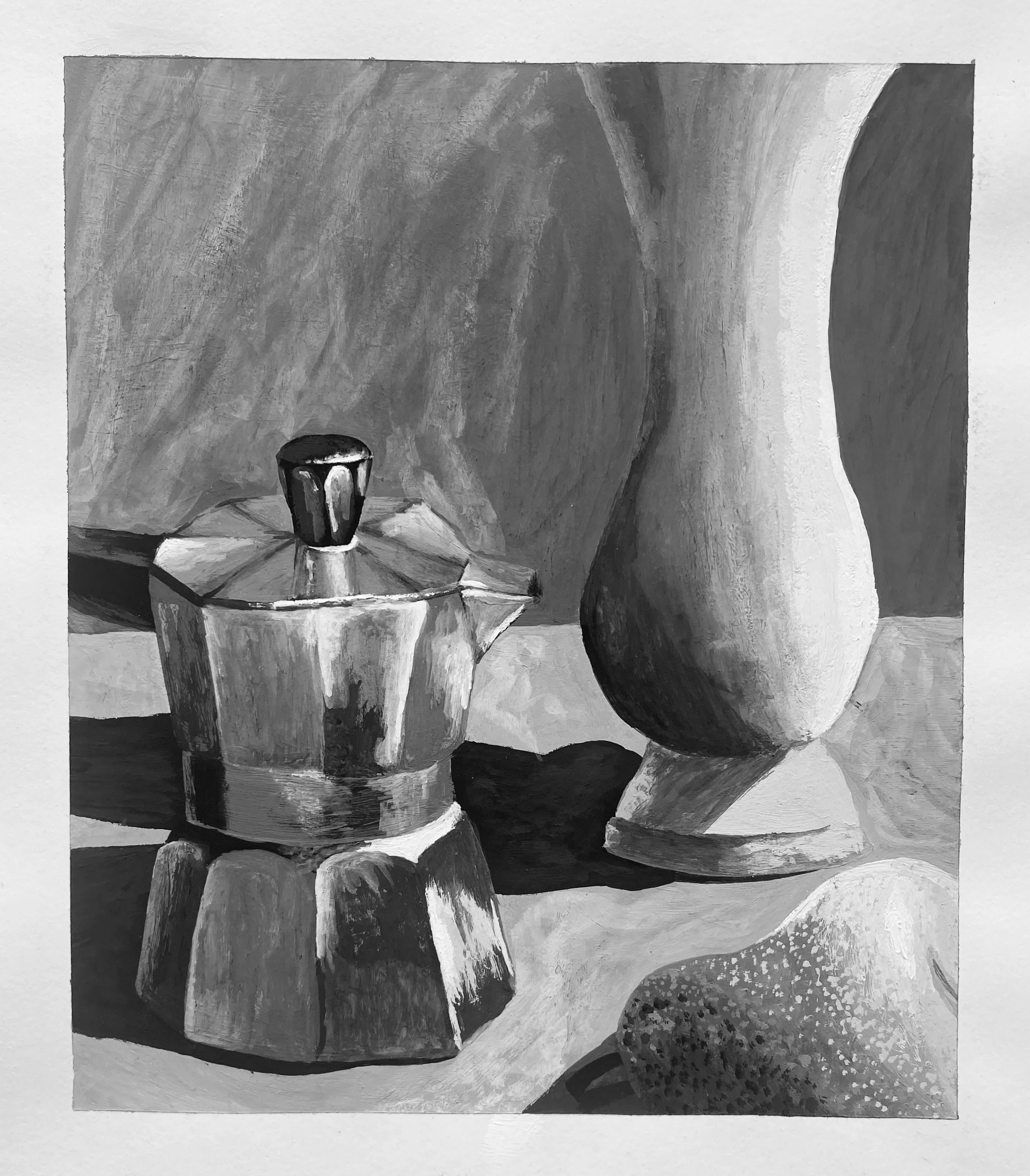 Still life - 8" x 10", acrylic gouache. 2025