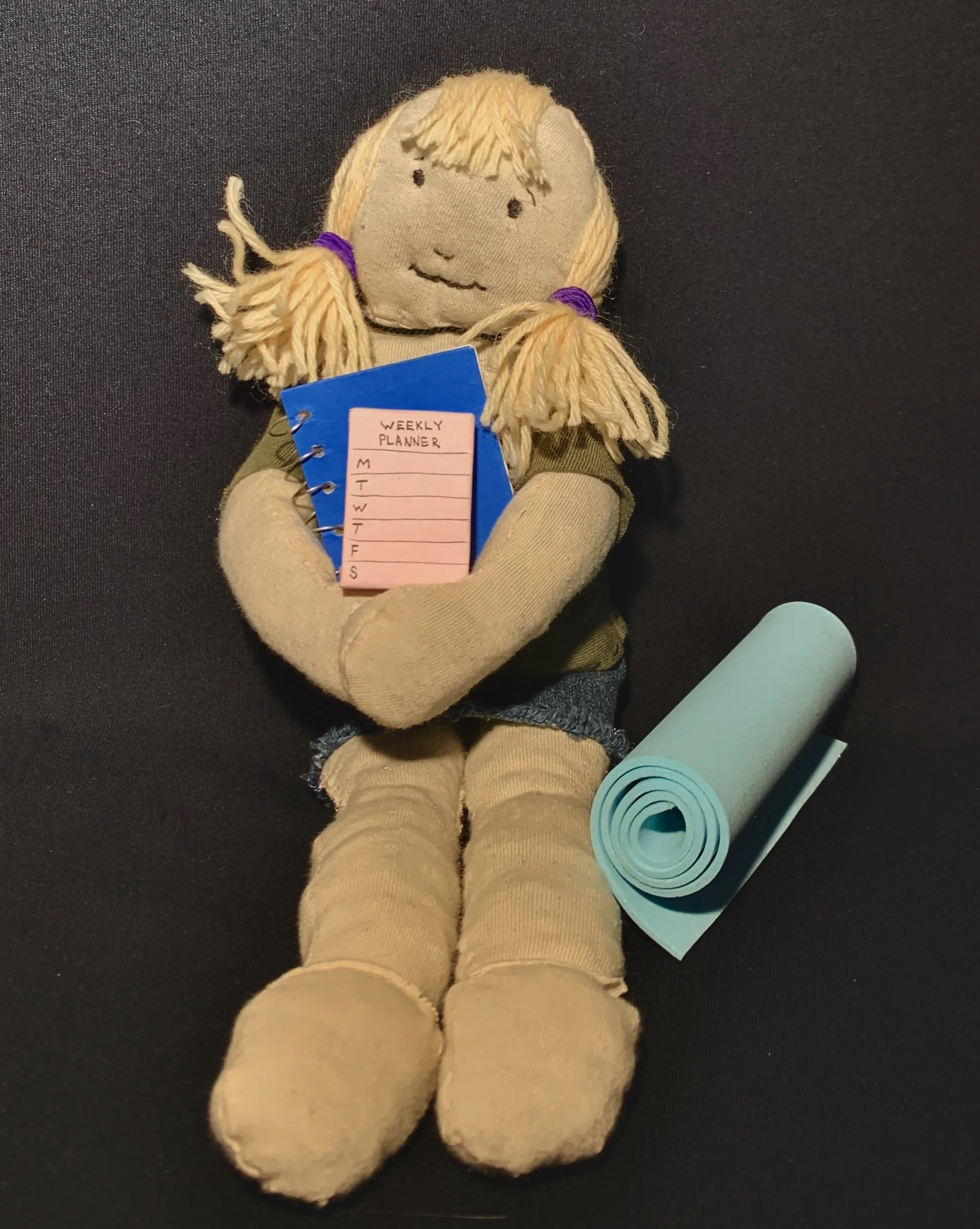 Self Portrait Groovy Girl - fabric and yarn, 2025.