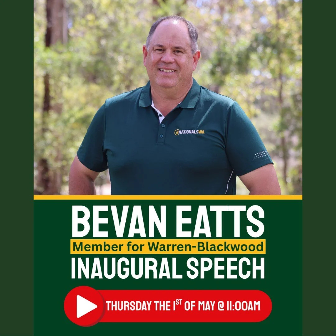 Tomorrow at 11am I&rsquo;ll deliver my inaugural speech in Parliament.

I&rsquo;ll be talking about the road that led here, what I&rsquo;ll stand for as your MP, and the future we&rsquo;ll build together.

🎥 Watch it live or anytime after via the WA
