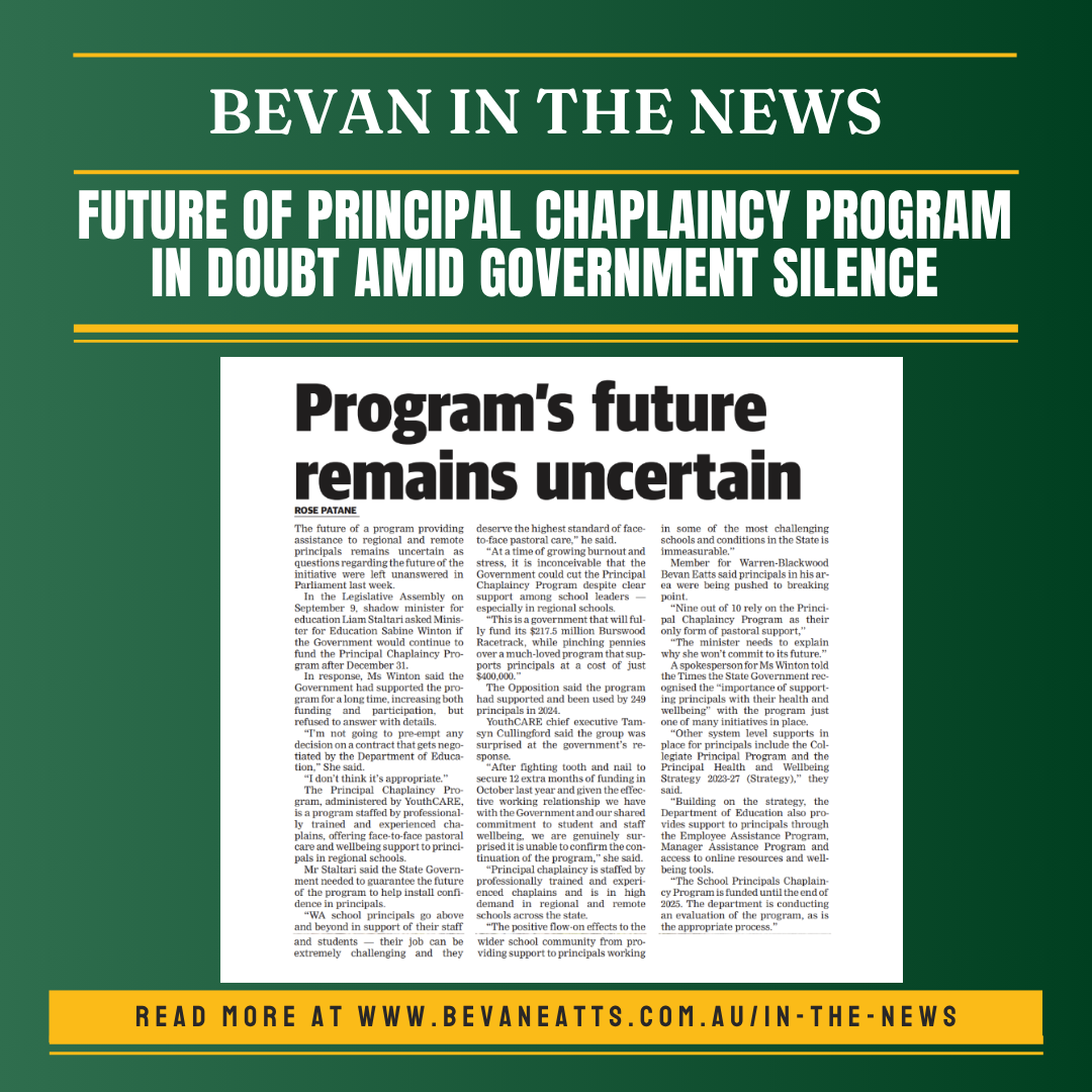 Future of Principal Chaplaincy Program in Doubt Amid Government Silence