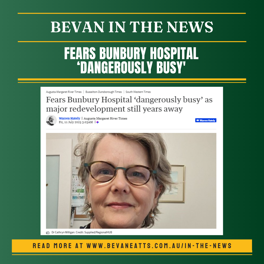 In the News: Fears Bunbury Hospital ‘dangerously busy’ as major redevelopment still years away