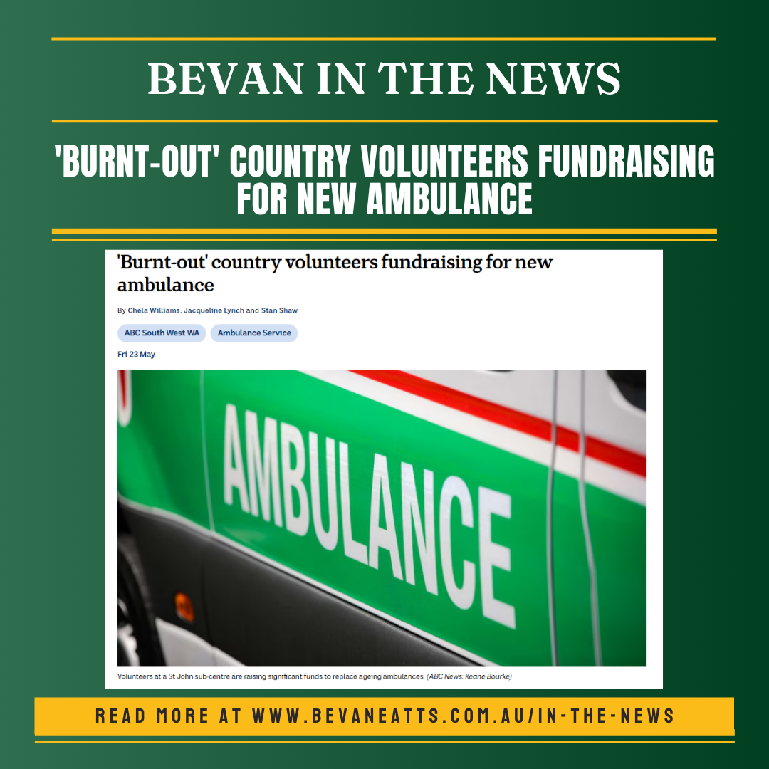 In the News: 'Burnt-out' country volunteers fundraising for new ambulance