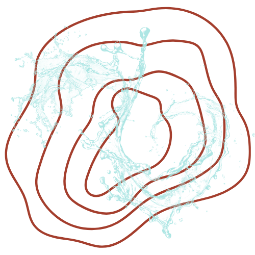 A weather map showing a tropical cyclone with wind contour lines over a water-colored landmass, possibly indicating hurricane or storm activity.
