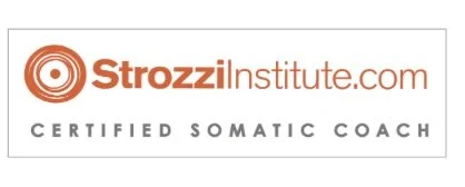 Logo for Strozz Institute with the tagline 'Certified Somatic Coach.'