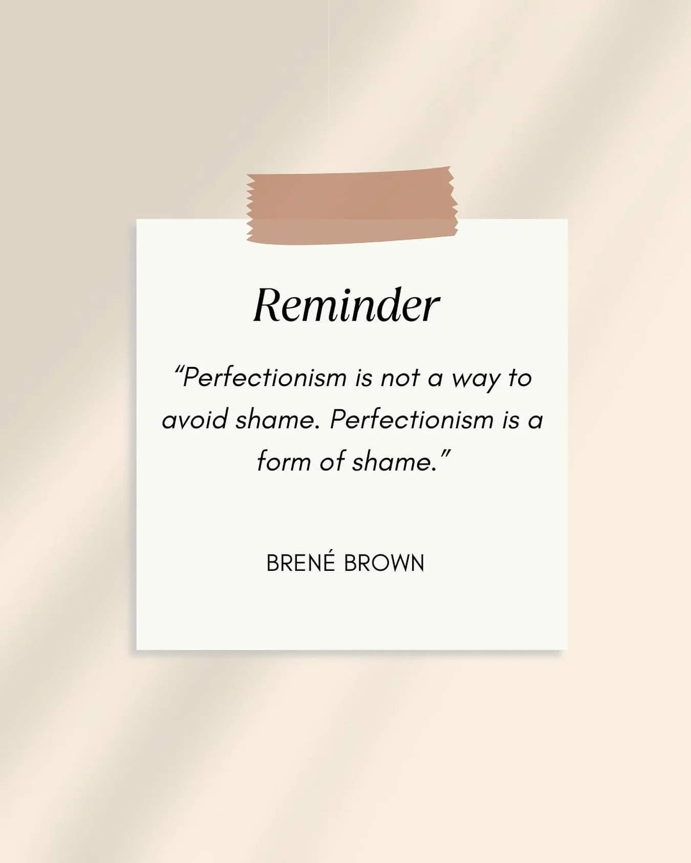 Perfectionism is often tied to a belief that if we just do everything &ldquo;perfectly&rdquo;, we can avoid blame, judgment, or feeling &ldquo;not enough.&rdquo;

But here&rsquo;s the truth: perfectionism keeps us stuck. It stops us from showing up a