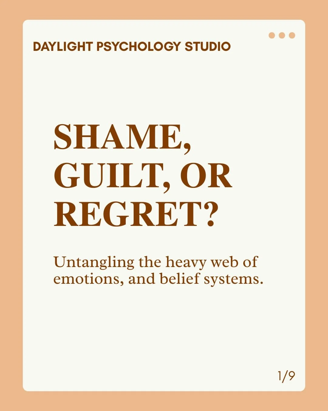 Shame, guilt, and regret often get tangled together, but they&rsquo;re not the same. A brief rundown on the underlining belief systems can start to shift how we relate to ourselves.

Shame is identity-based and often keeps us stuck in self-criticism 
