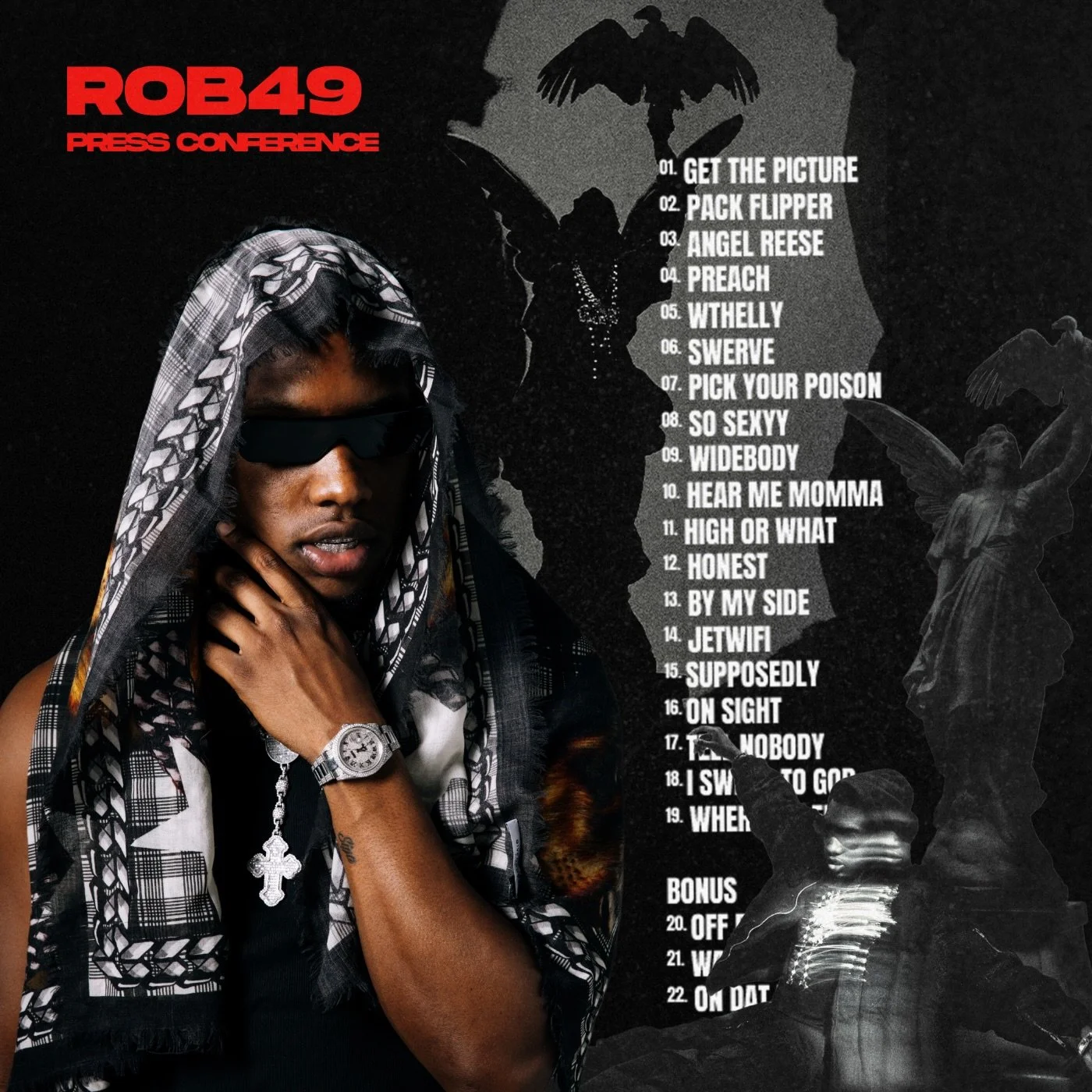 Throwback to @rob49up press conference with @1824 , where we caught up with the New Orleans native right as &ldquo;WTHELLY&rdquo; with G Herbo was taking off and flooding social media! 

From breaking down the full tracklist (spanning &ldquo;Get The 