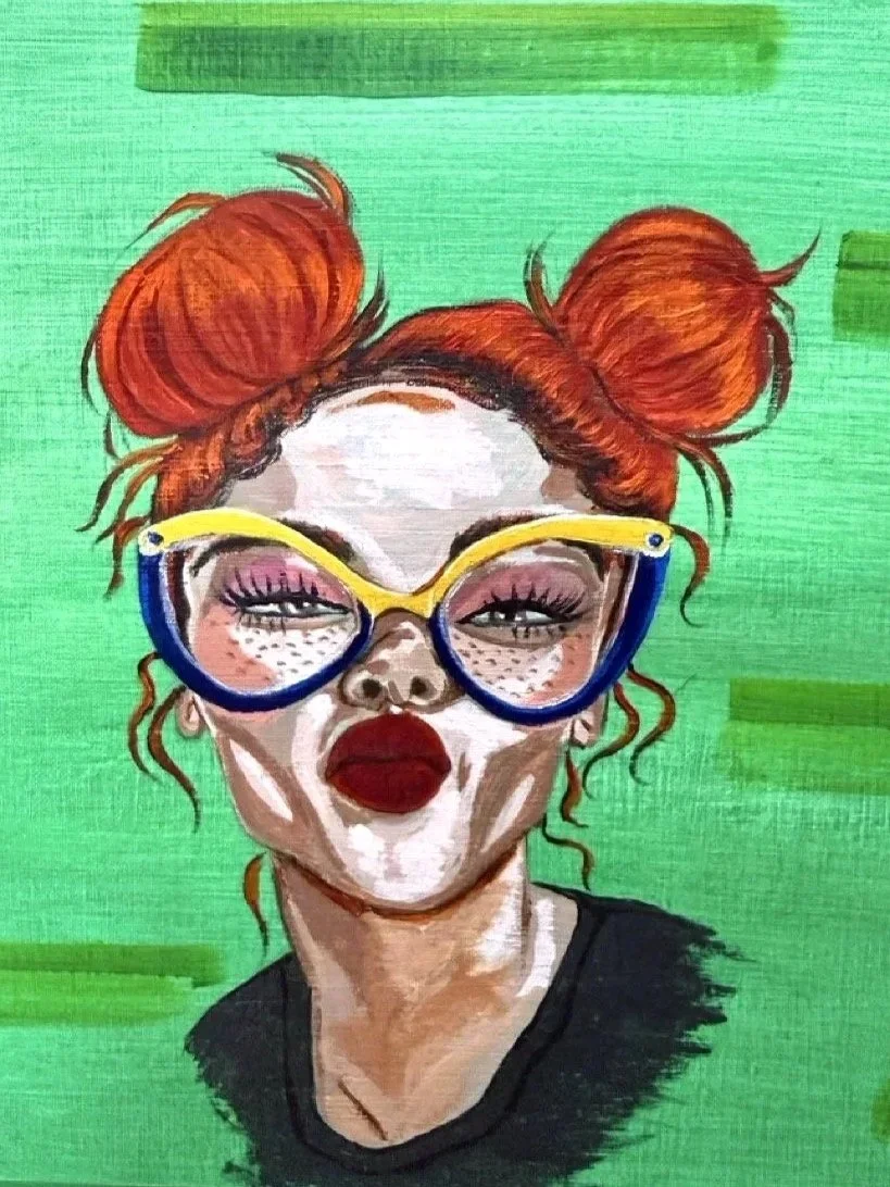 Kiesha- Acrylic and oil on professional paper