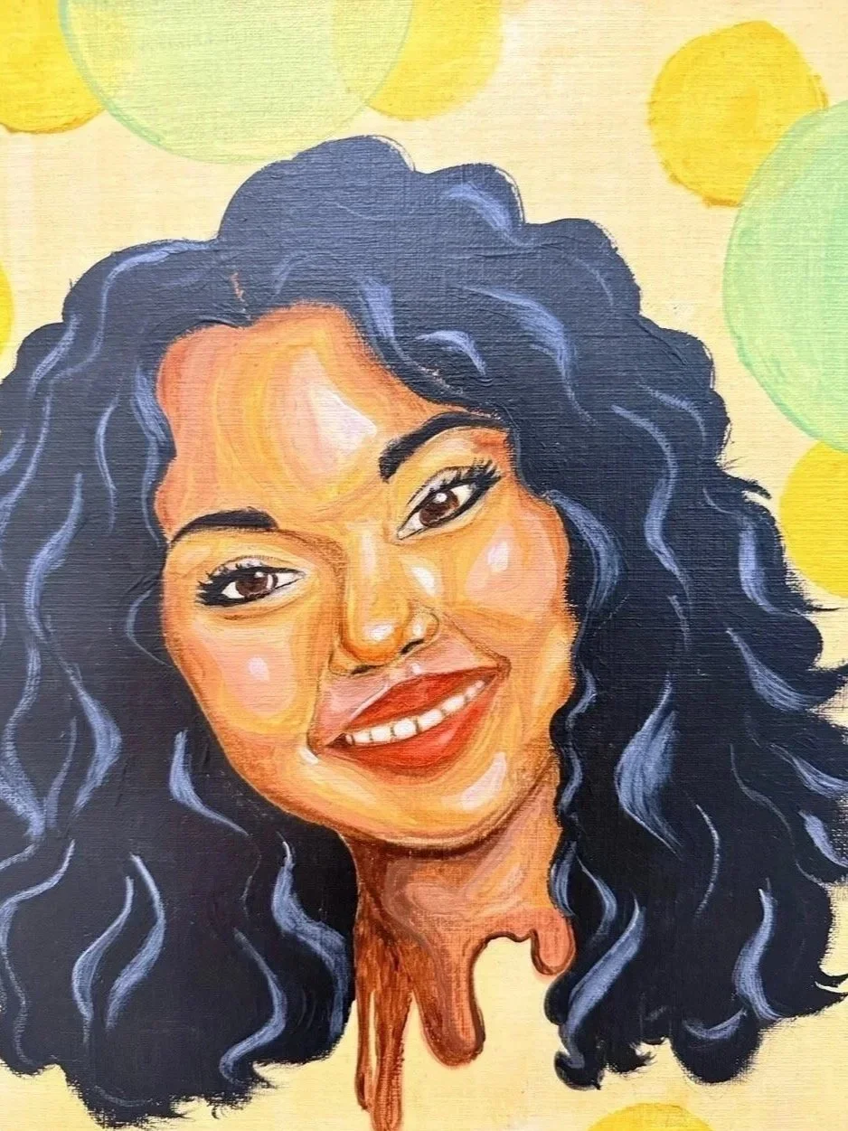 Erica- Acrylic and oil on professional paper