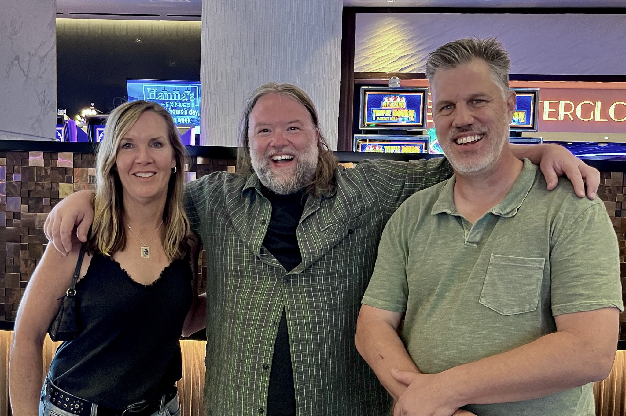 Jim and Justine with Erik Barry (Trampled by Turtles)