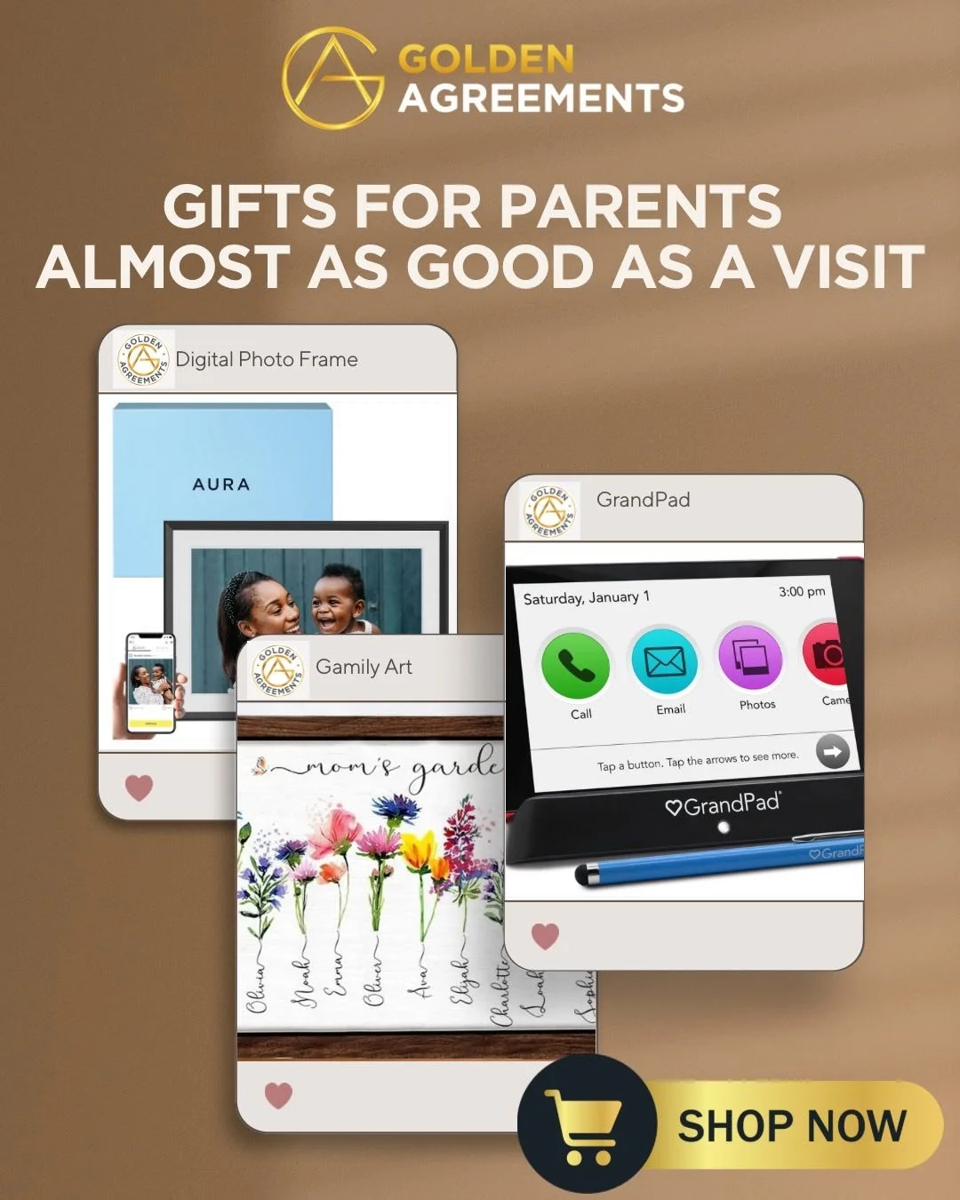 Mother&rsquo;s Day is almost here!  We have gift ideas for aging parents they are sure to love!  www.goldenagreements.com/collections/gifts  #mothersday  #giftsforagingparents #aging