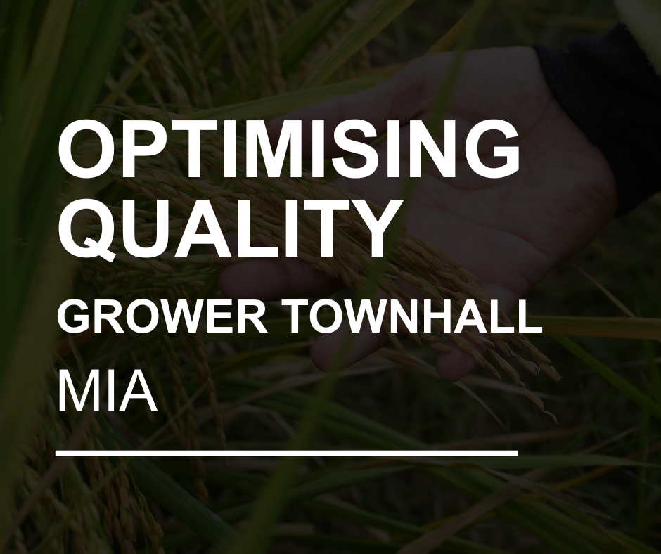 MIA - Grower Townhall - Optimising Quality