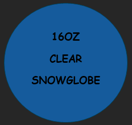 16Oz Snowglobe With Clear Lid