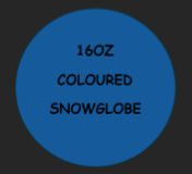 16Oz Snowglobe With Coloured lids