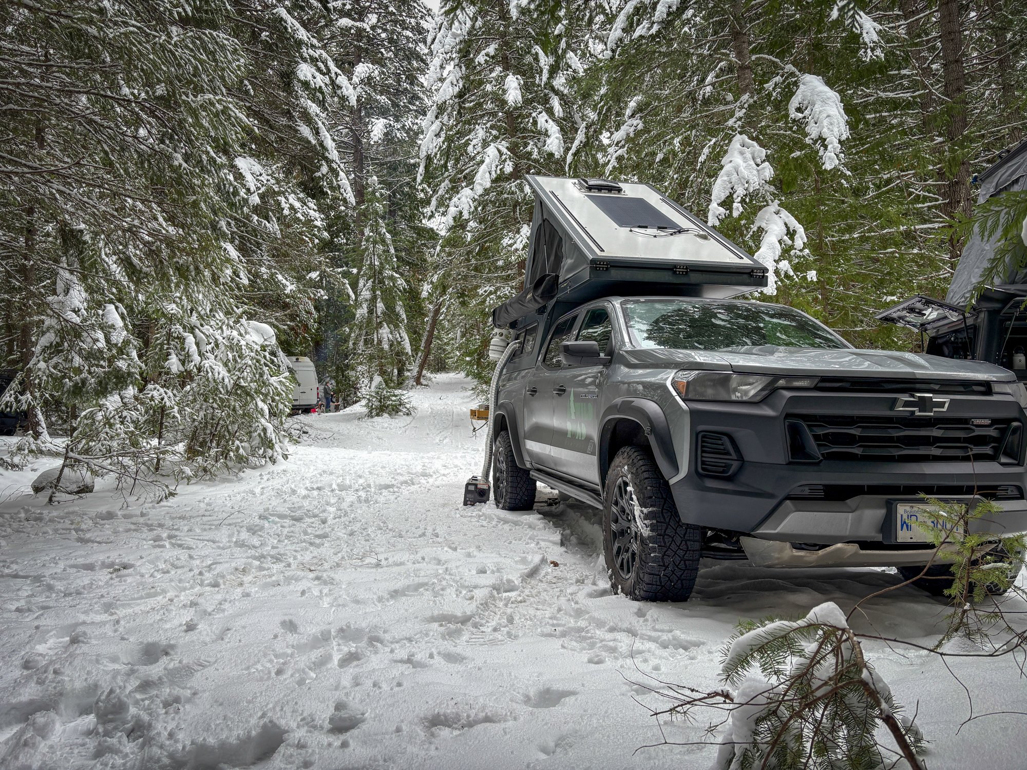 Winter camping with Chevrolet Colorado Trail Boss Truck Camper