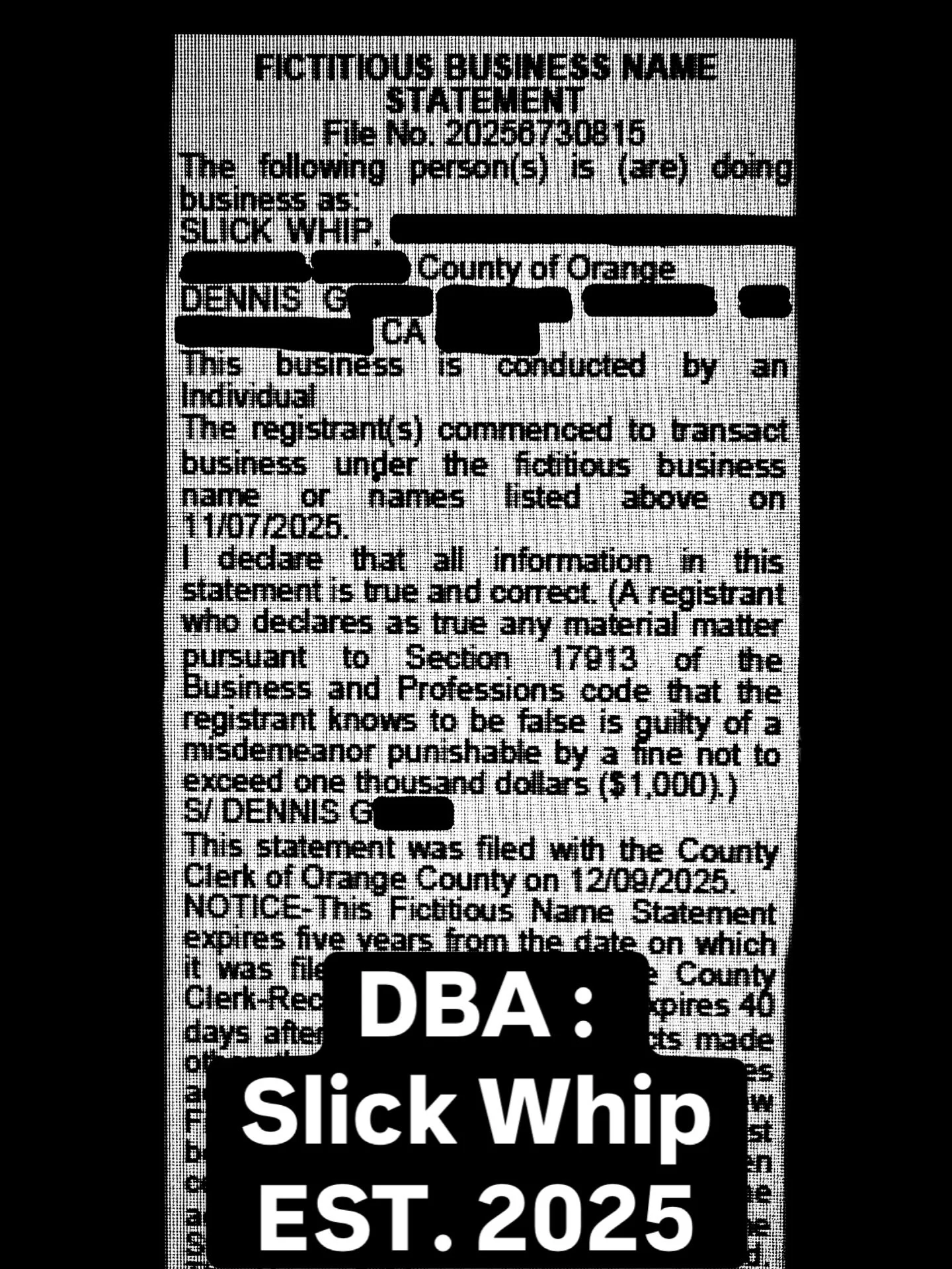 EST. 2025: Slick Whip 🏁🔥 Much Love &amp; Thanks to everyone that helped turn my dream into reality! Slick Whip Garage (Santa Ana) will soon be open to the public! Stay tuned for the date of my Grand Opening/Car-Meet Kick Off 🏁🤘🏻😎 @slowsquad_cc 