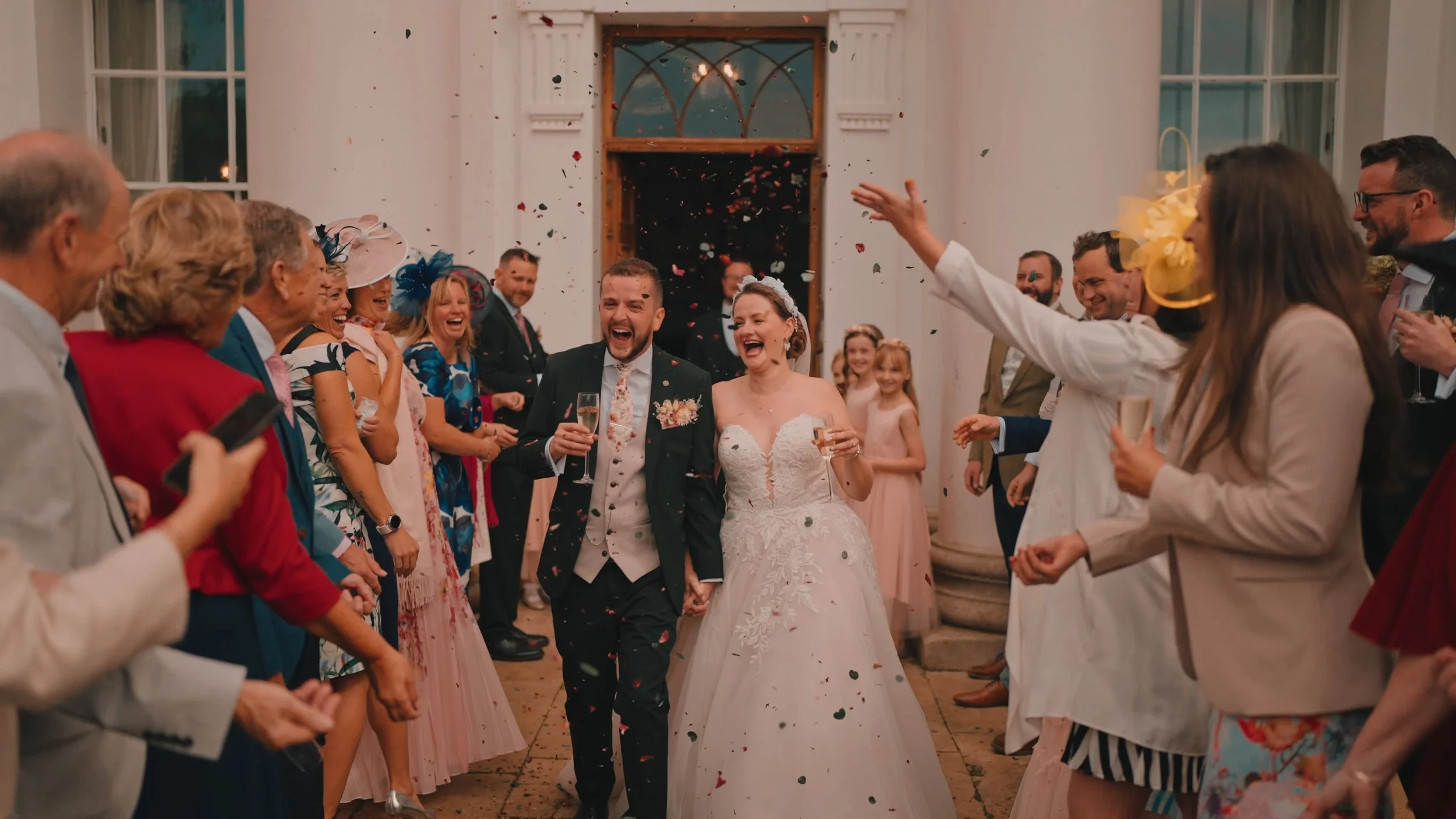 Wedding couple at Avington Park