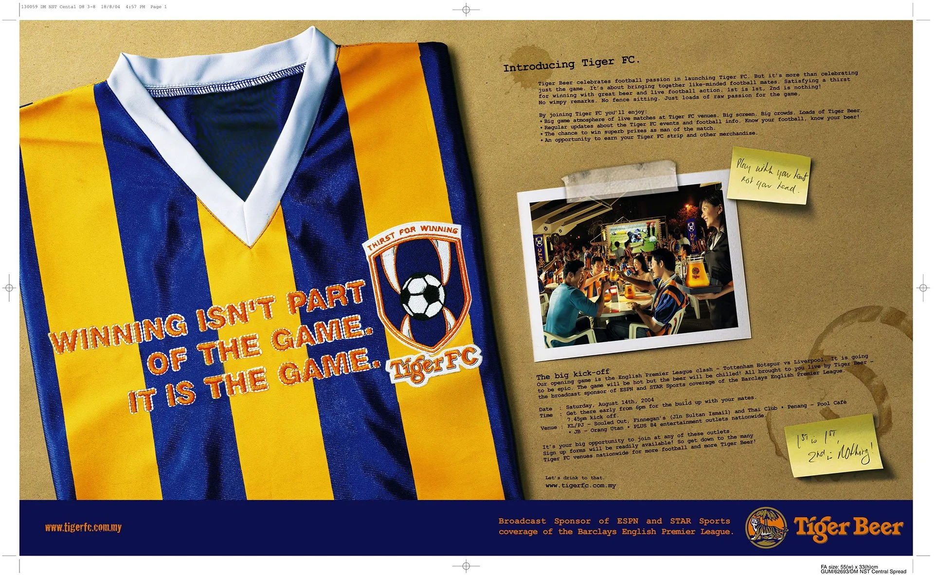 Tiger FC campaign ad