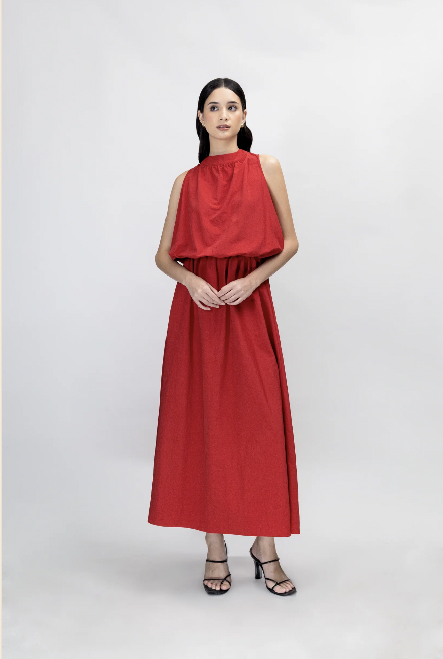 Kyma Dress- Carmine