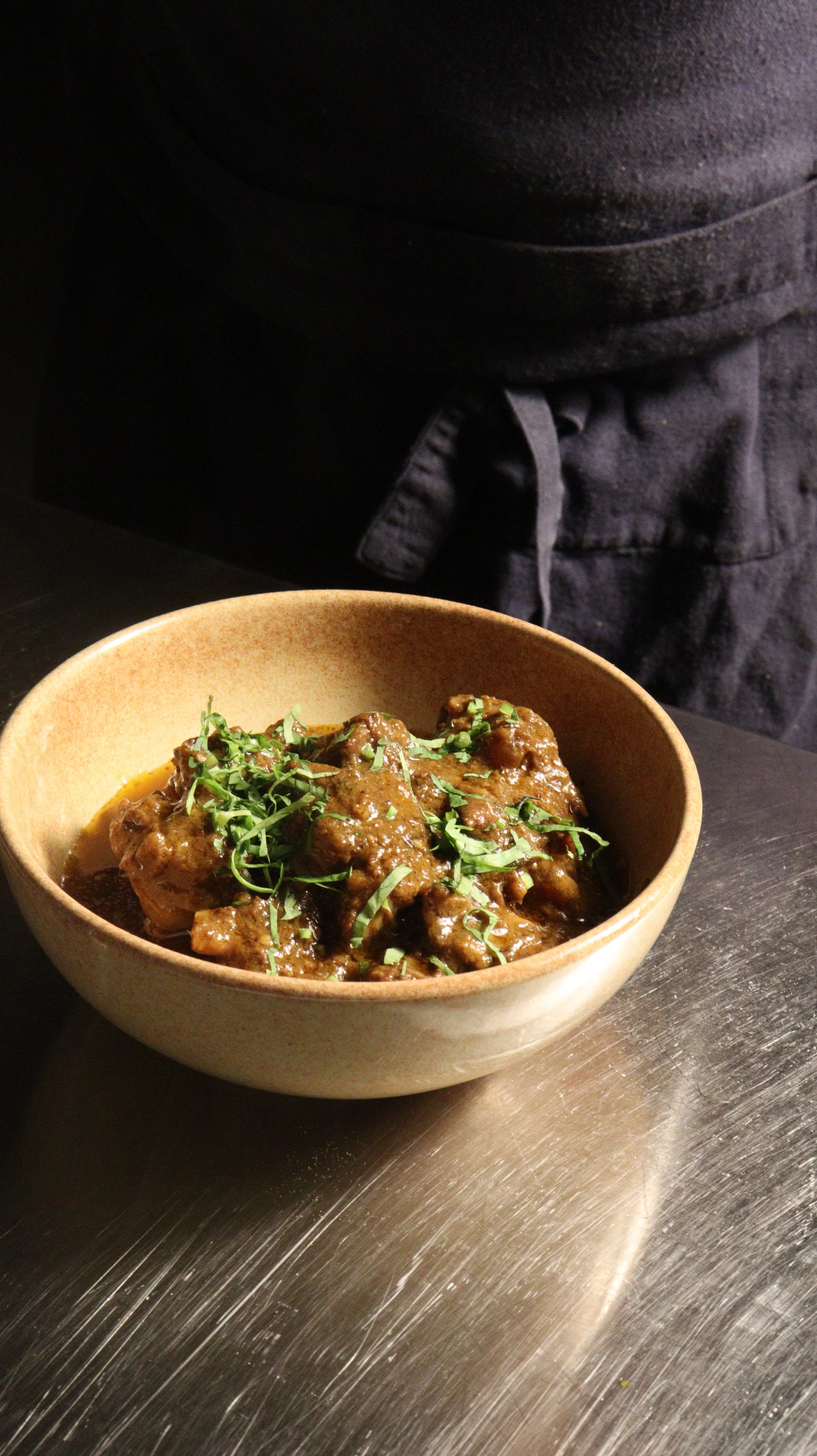 Champaran Mutton; Bone-in goat by the gourmet goat lady; garlic and warming spices