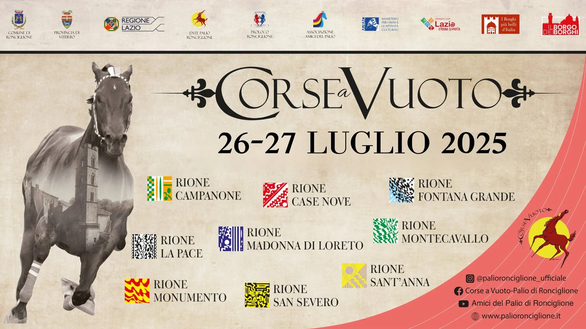 Palio Città di Ronciglione 2025 – Evento ufficiale 26-27 luglio