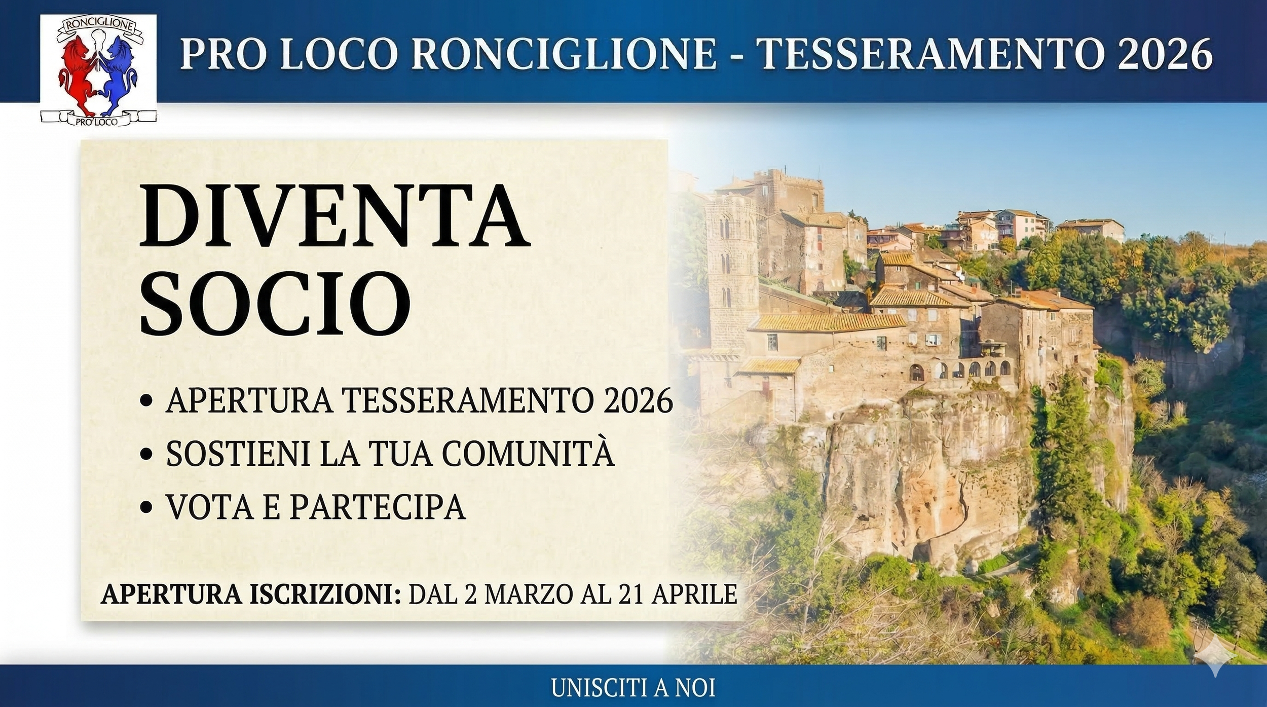Tesseramento Pro Loco Ronciglione 2026