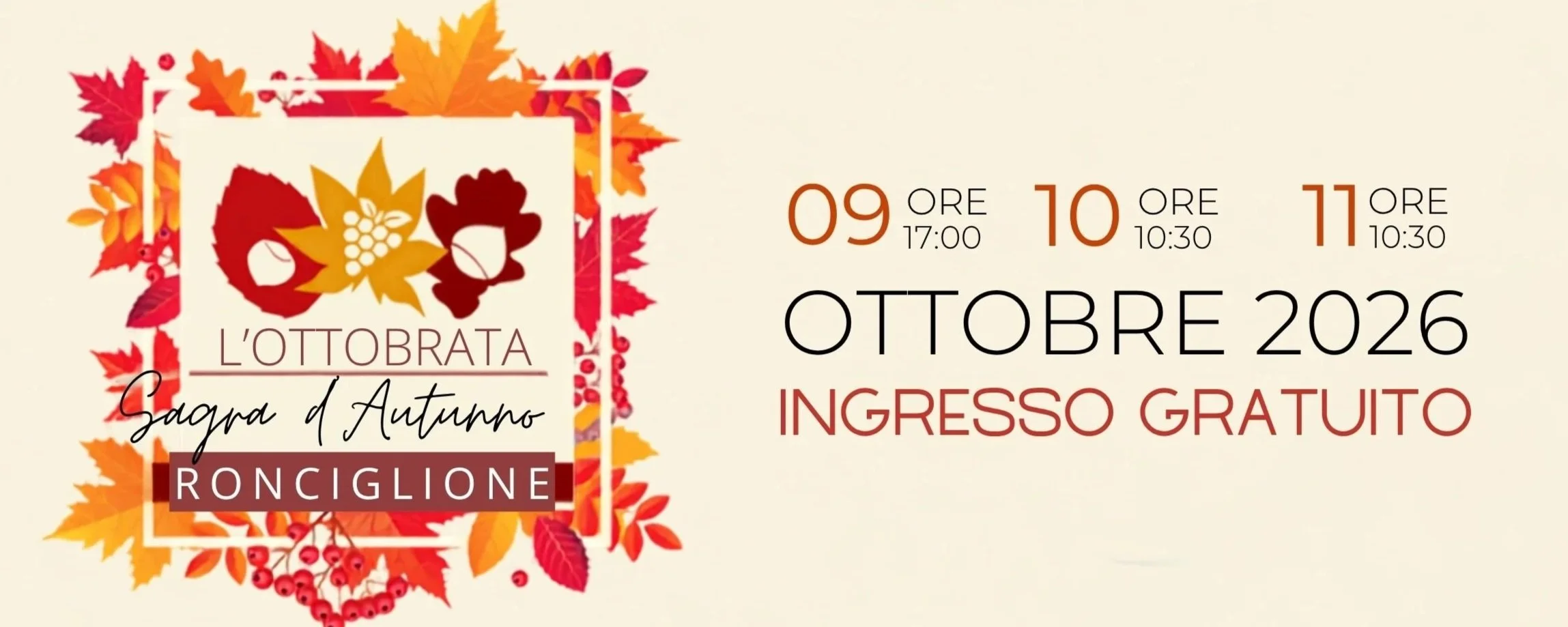 L'Ottobrata — Sagra d'Autunno a Ronciglione 2026 6ª edizione | 9, 10 e 11 ottobre — Borgo Medioevale