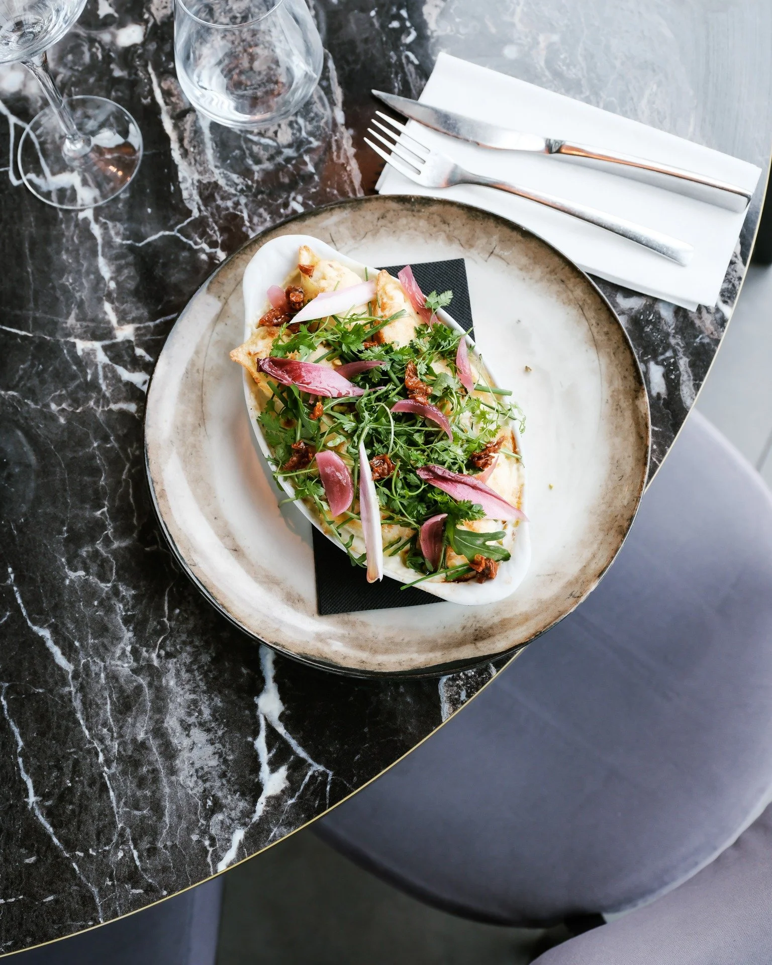 Fra&icirc;cheur et gourmandise,
Conchiglionis farcis : ricotta, noisette, pistaches et abricot moelleux, cr&egrave;me parmesan

#BaroccoSixFours #CuisineFra&icirc;che #DolceVita