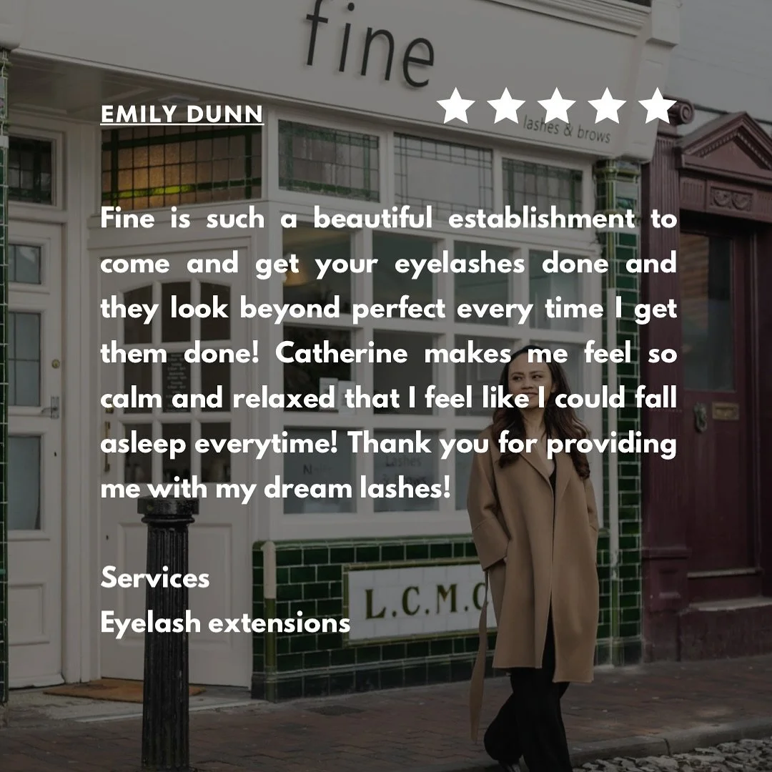 Thank you so much, Emily, for your kind words 🤍
We&rsquo;re so happy you always leave feeling relaxed and in love with your lashes!

📍 Fine Lashes &amp; Brows &ndash; Tunbridge Wells
💆&zwj;♀️ Classic &bull; Hybrid &bull; Volume Lash Extensions
📲 