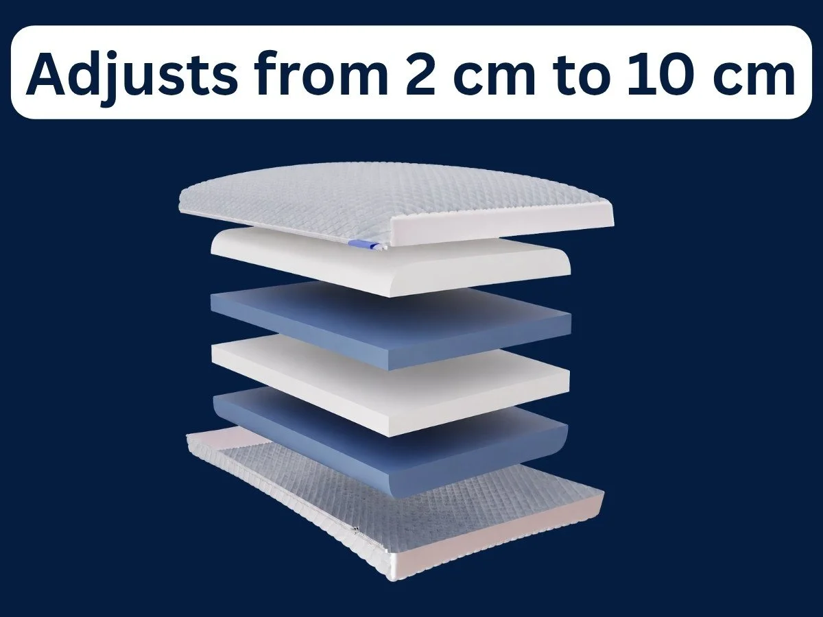 Adjustable layers in an under pillow