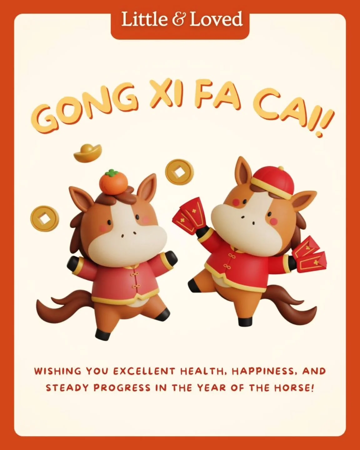 Gong Xi Fa Cai! 🧧✨
Wishing everyone a year filled with good health, happiness, and moments that make your heart feel full. May the Year of the Horse bring steady progress, new beginnings, and plenty of joy for you and your loved ones 🐎❤️

#GongXiFa