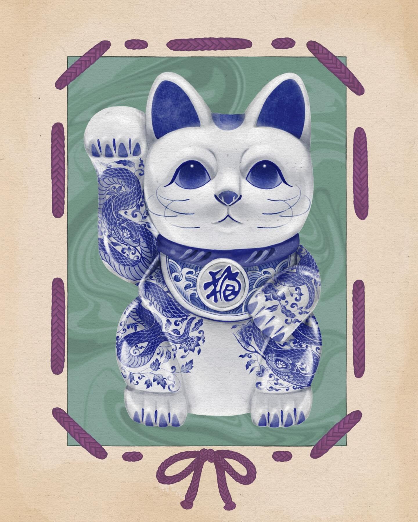 New painting for 2025 Blue Snake Year 🐍🩵💙

#illustration #art #drawing #painting #jejeink