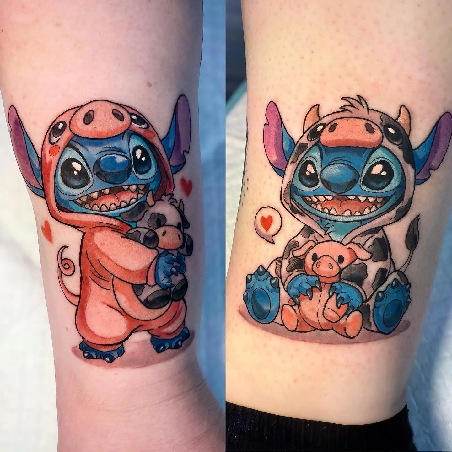 Cute matching stitch tattoos for Ash and Cas, thank you 💙

#stitchtattoo #liloandstitch #stitch #cartoontattoo #onesietattoo #stitchart #colourtattoo #matchingtattoo