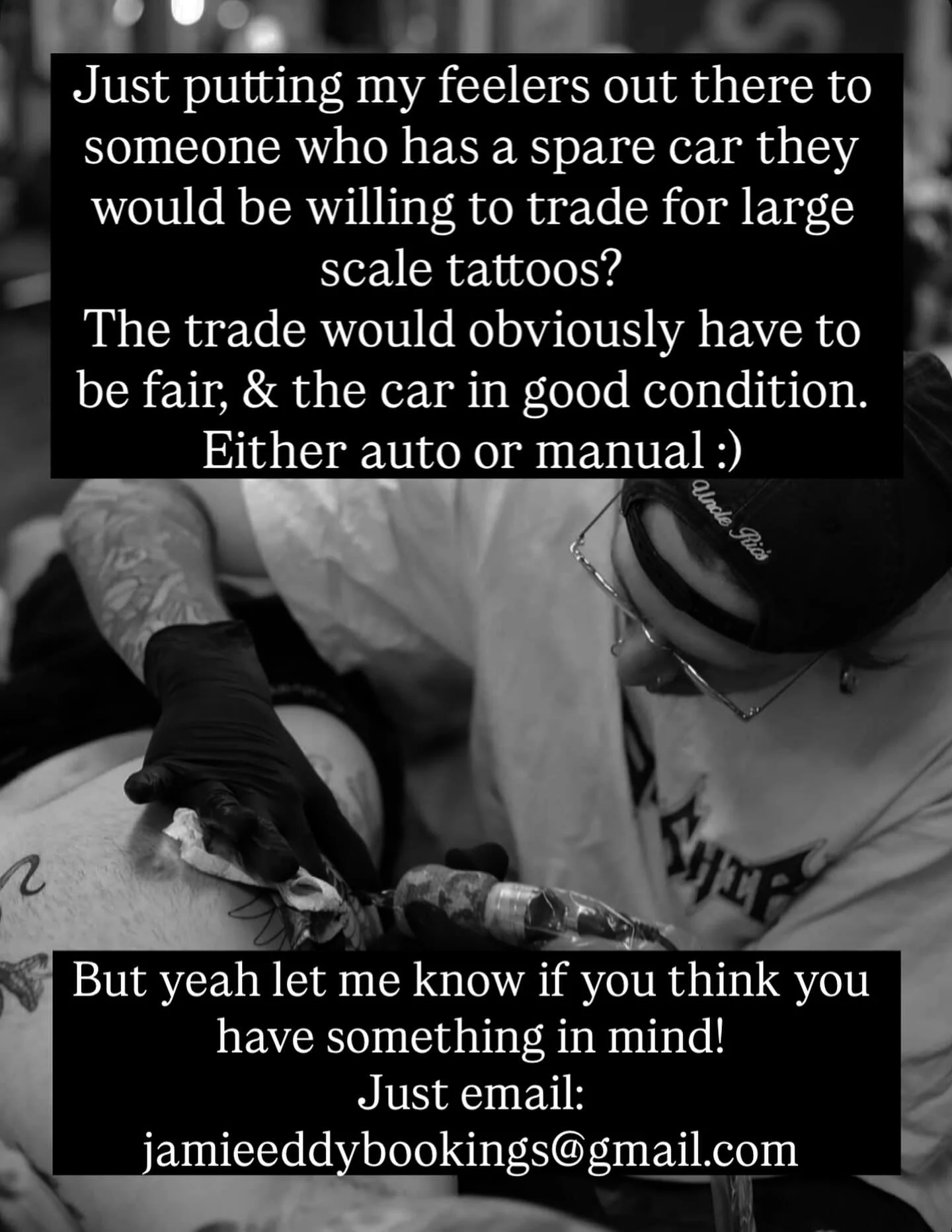 Feel free to share this to anyone you think might suit this trade! Auto or Manual, as long as it&rsquo;s in good condition with reasonable kms on it. Let me know!! 🔥🔥🙏🙏 
jamieeddybookings@gmail.com