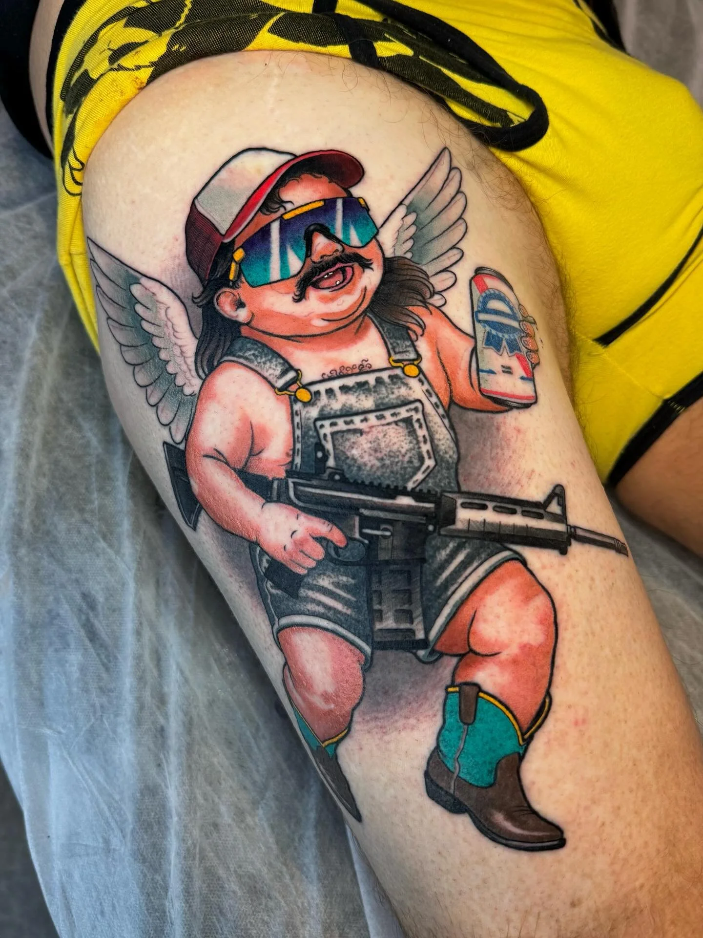 ⚡️🦅 GUEST ARTIST 🦅⚡️ We're honoured to be blessed with a visit by the one &amp; only @theleisurebandit between OCT 27th - NOV 1st! Please contact Brodie directly for all bookings &amp; enquiries.
 
Brodie specializes in his signature retro vaporwav