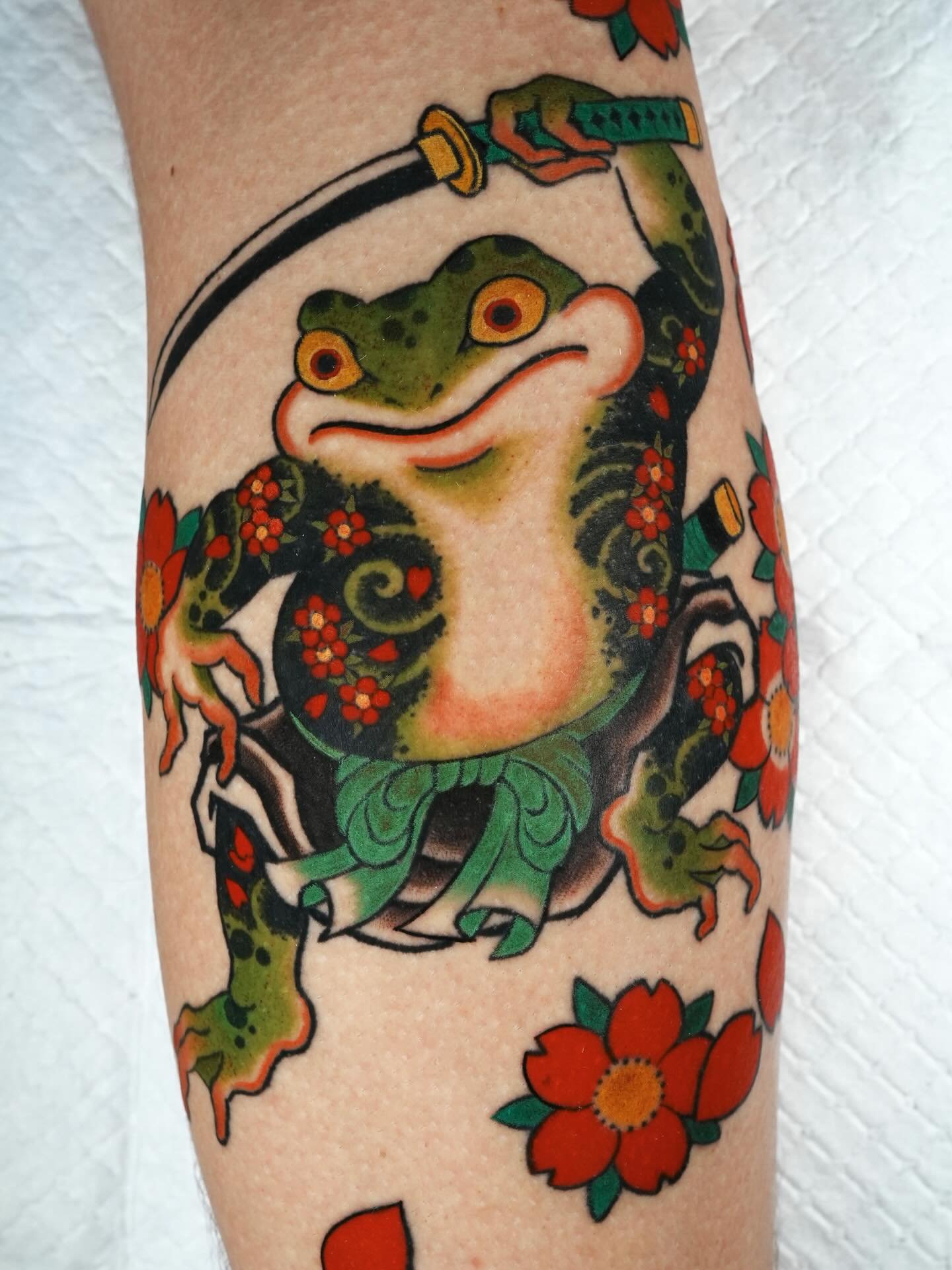 .
Frog Samurai for Oliver

📍Brisbane, AU
@savepoint_tattoo 

#Japanesetattoo #brisbanetattoo #irezumi