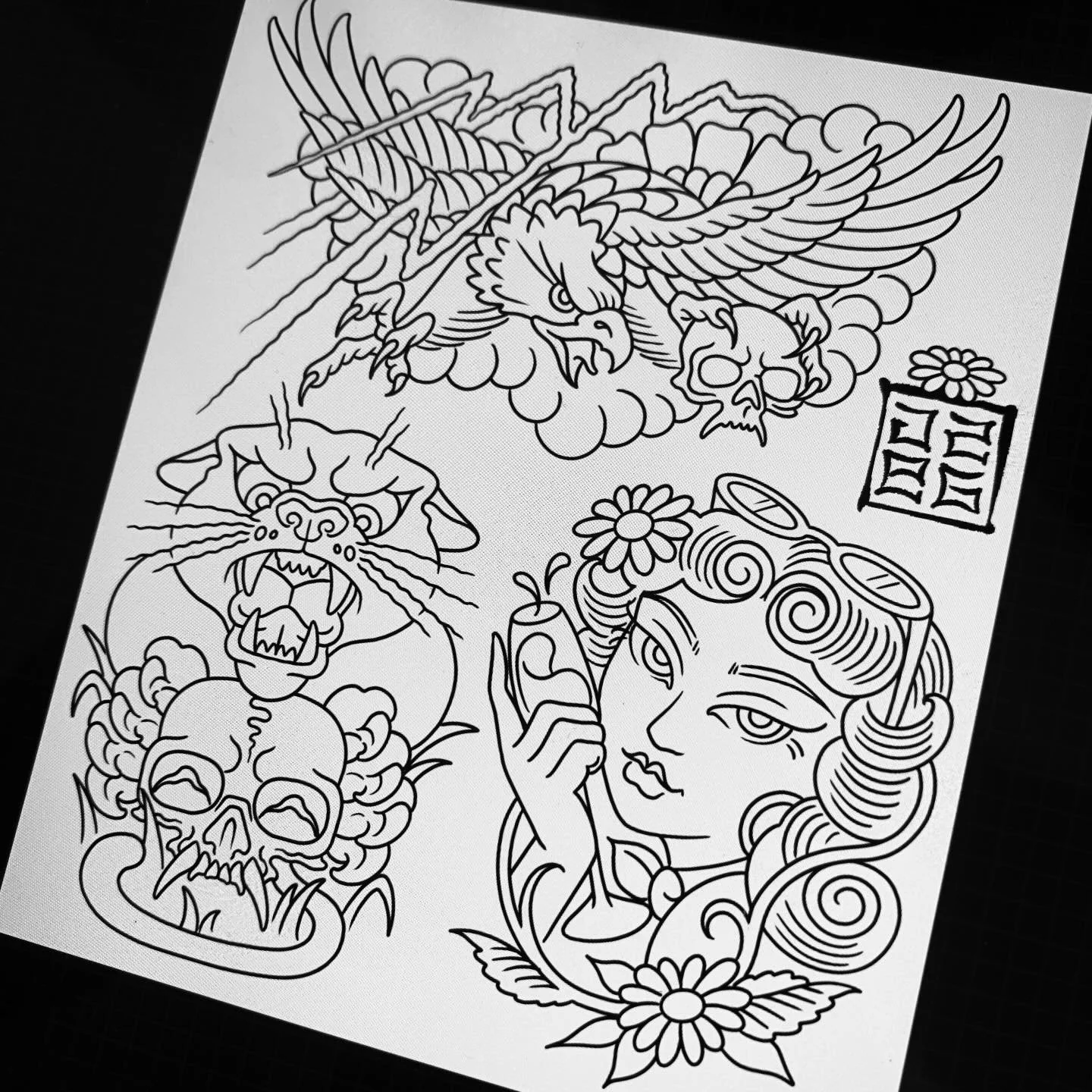 More available designs 🕺 I&rsquo;ve got time today and next week @savepoint_tattoo 🖤
📩 jamieeddybookings@gmail.com 
#brisbanetattoo #tattoobrisbane #traditionaltattoo #tattooflash #tattooart
