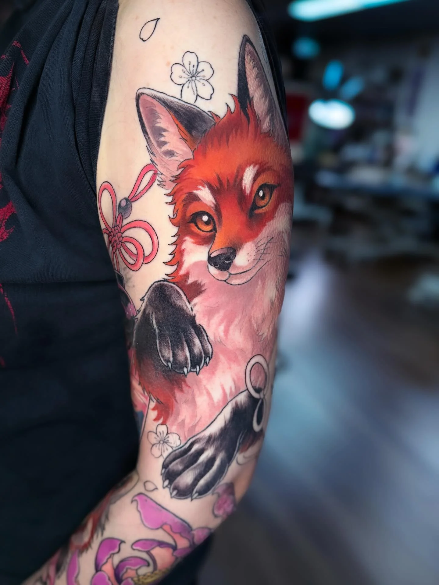 Some cute animals for Courtney&rsquo;s cover-up sleeve so far ❤️

#tattoosleeve #animeanimals #animesleeve #tattoo #colourtattoo