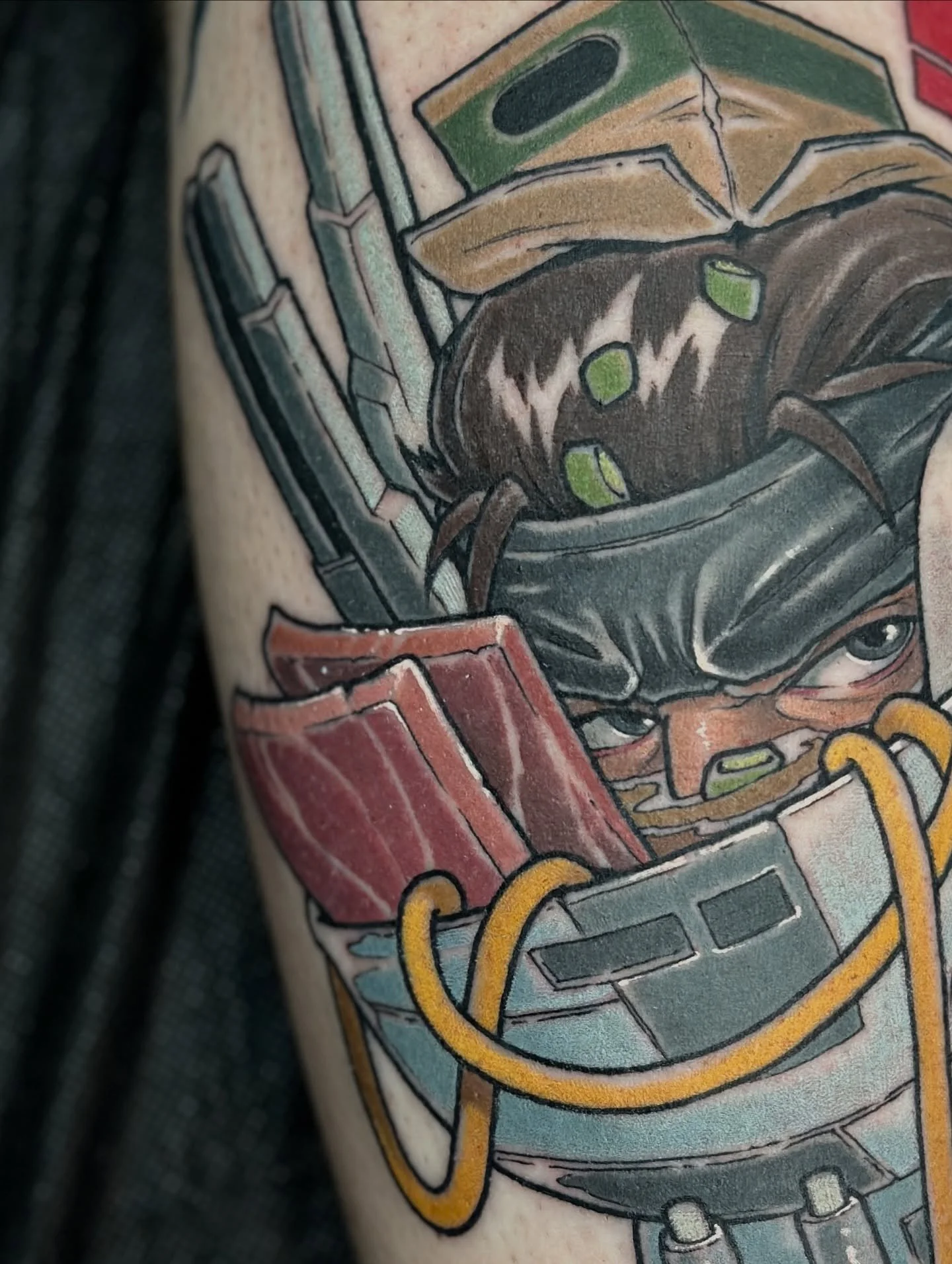 Someone get the waiter, there's a snake in my soup 🍜🐸
 
Thanks again Toby! 🍻🫶✨
 
DM or dale.tattoo@gmail.com to book 📖 
 
Tattooed at Shadow Moses @savepoint_tattoo 
@metalfingers.com.au 
@tigerspitbalm.au 
@the.unclebobs 
 
#brisbanetattoo #sav