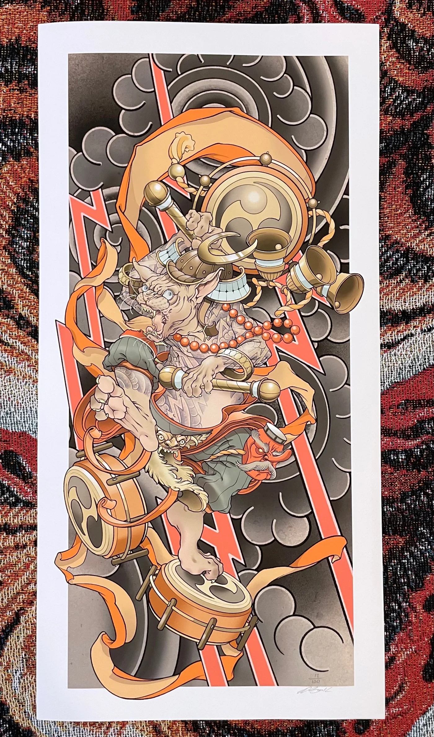 Cat Samurai in Japanese artstyle