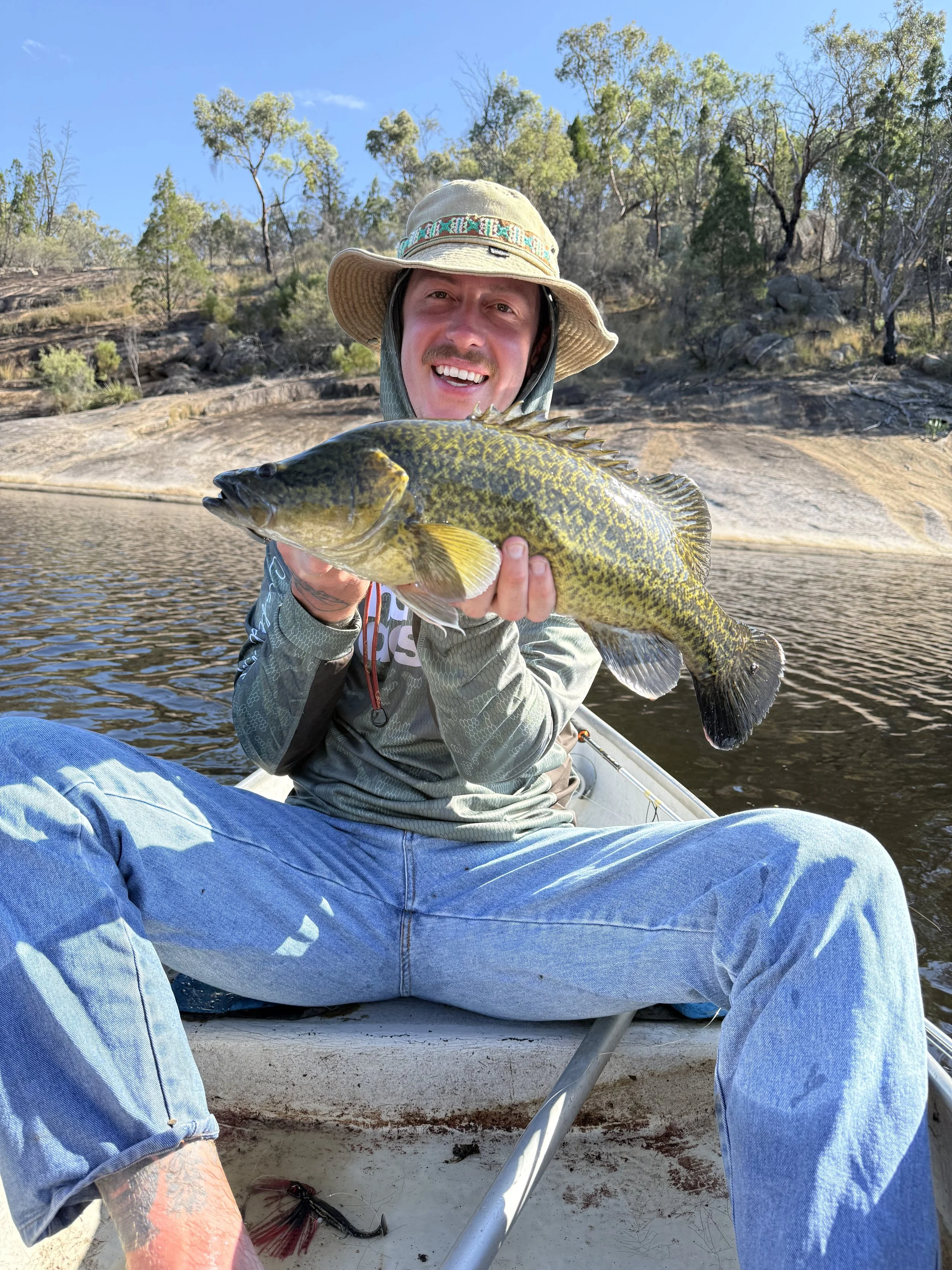 Connor Marsh holding a fish