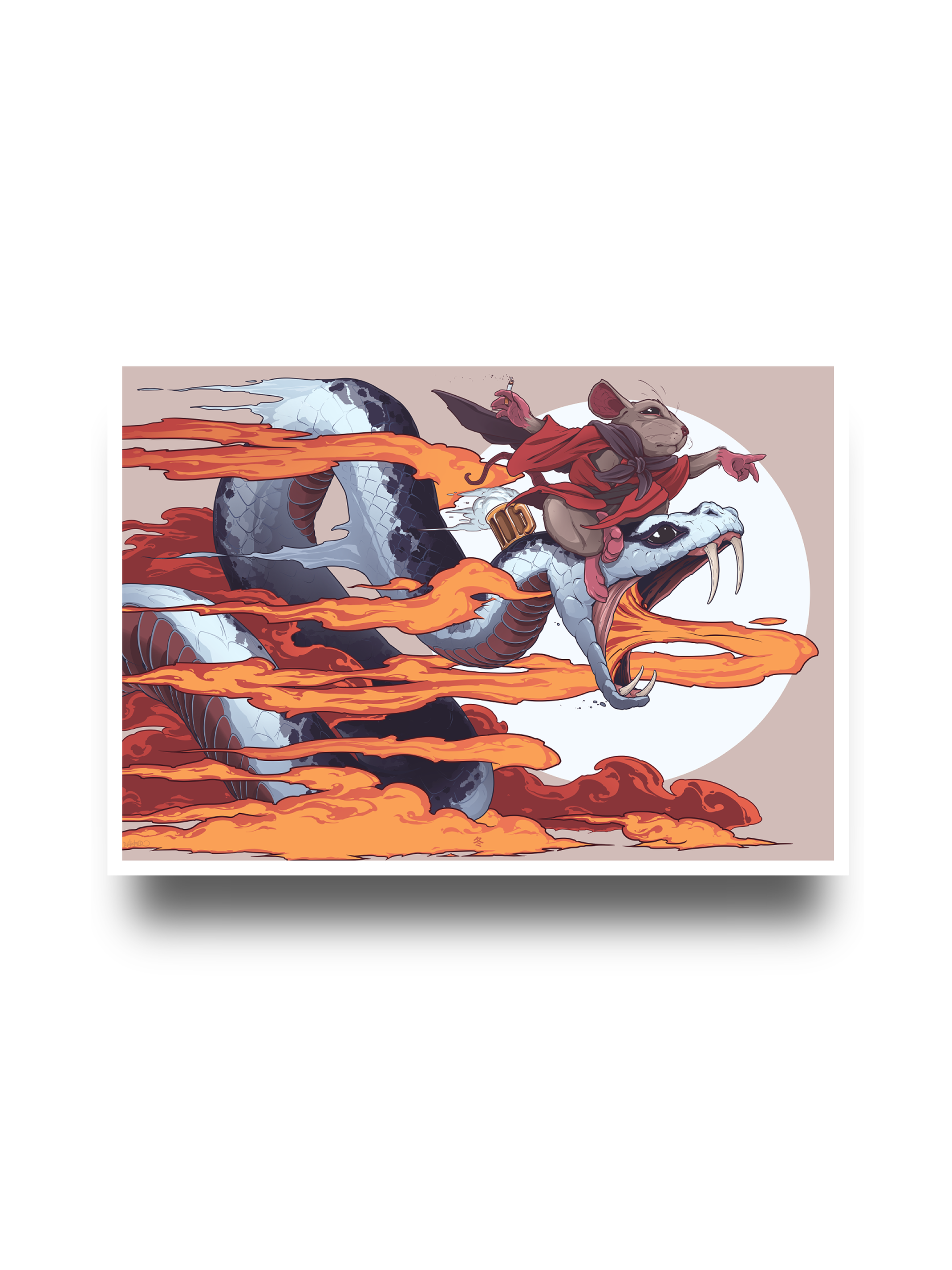 snake and rat artwork