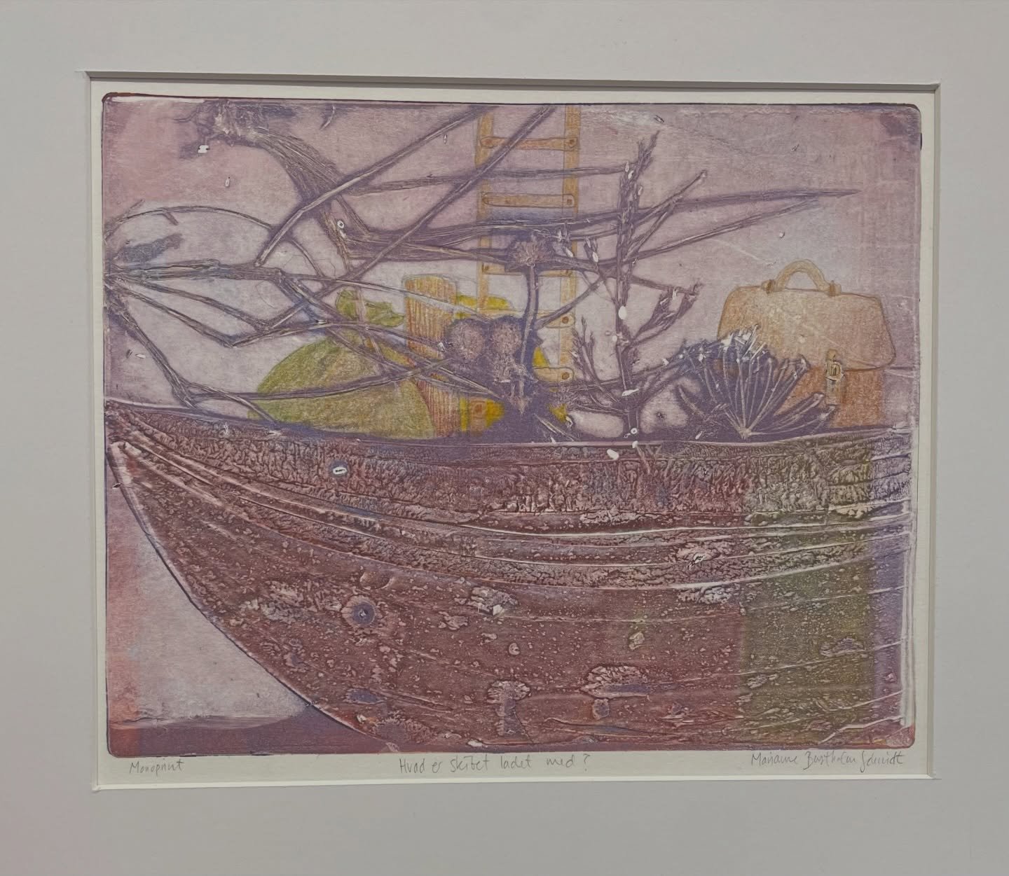 Hvad er skibet ladet med?

Monotypi