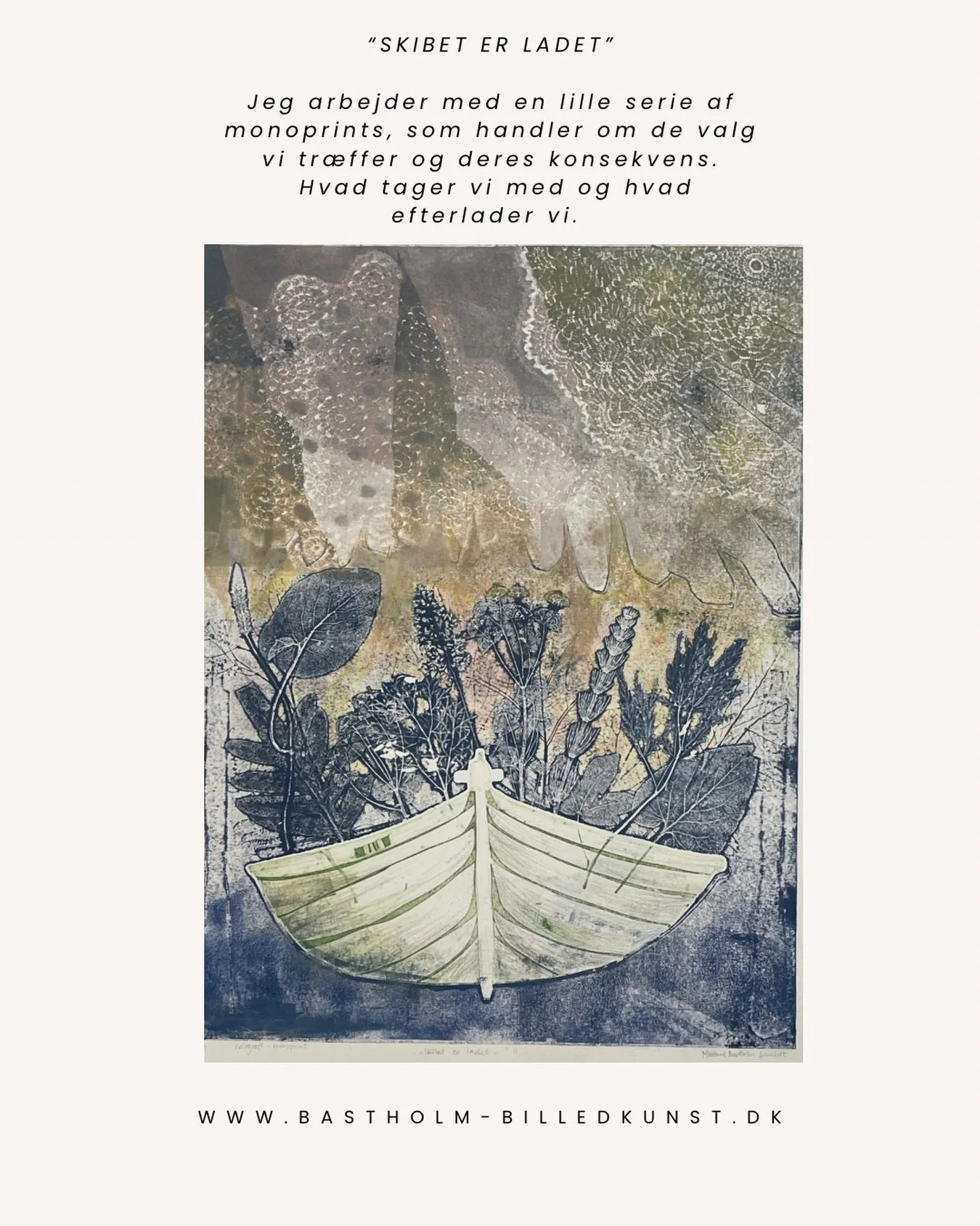 Indrammet med passepartout og egetr&aelig;sramme.
Rammem&aring;l: 52x72
2400kr