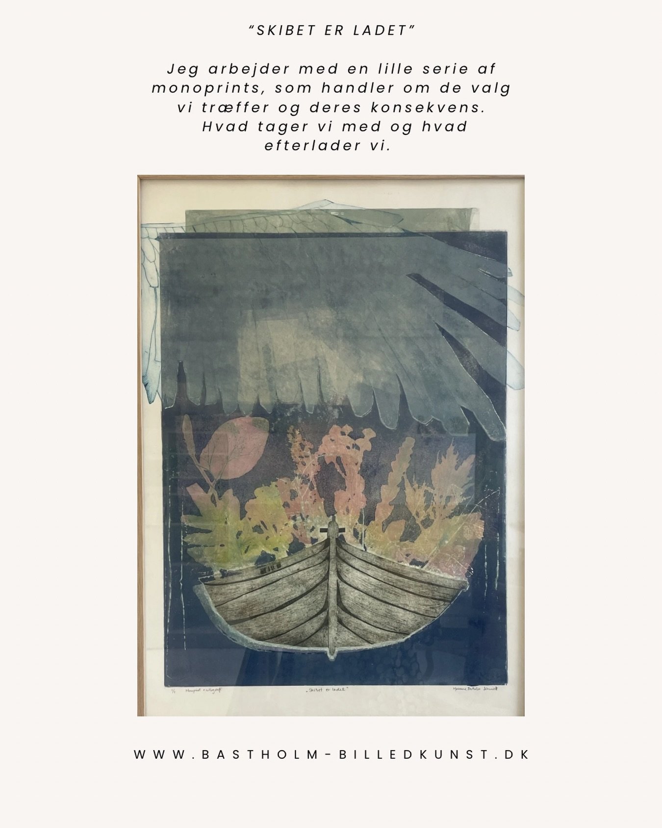 Indrammet med egetr&aelig;sramme.
Rammem&aring;l: 52x72cm
2400kr