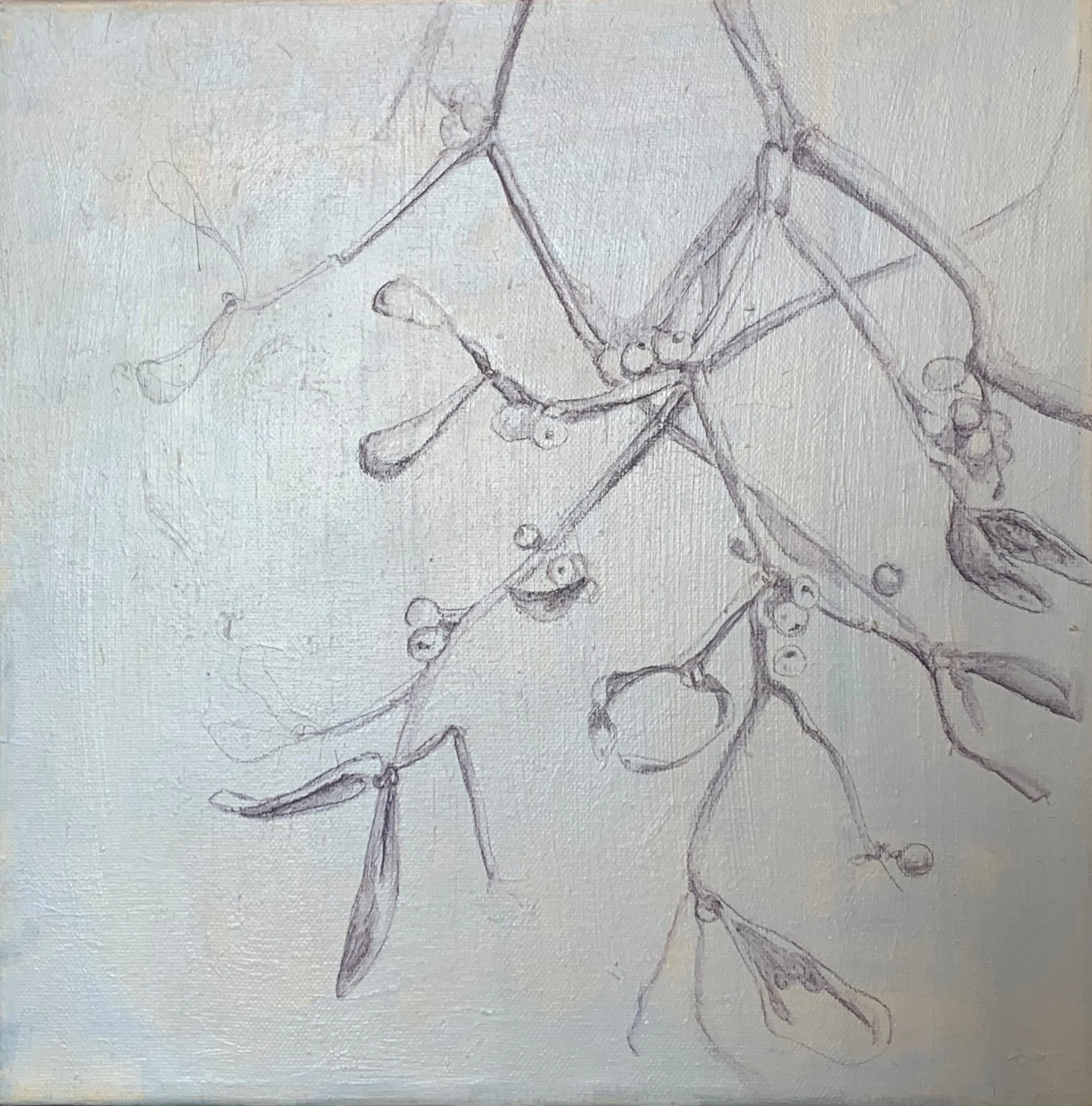 Mistelten - tegning på lærred 30x30.jpg