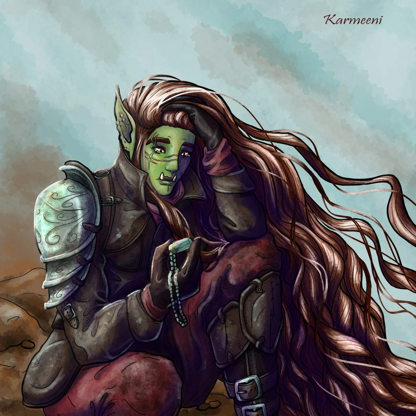 Some more practicing with emotions on my OC Mori

#digitalart #orc #orcgirl #music #fantasy #fantasyart